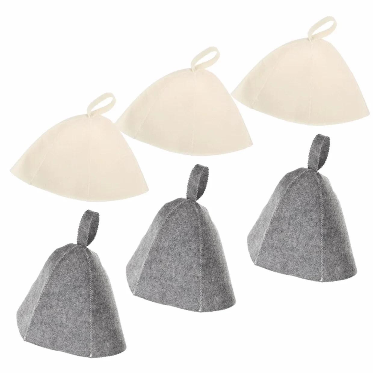 BESPORTBLE Sombrero De Sauna De Fieltro Gorros De Ducha para Mujer Reutilizables Gorro De Natación Sombrero De Copa Accesorios De Sauna Balde Gorro De Baño Tapa Sintió 6 Piezas X 4