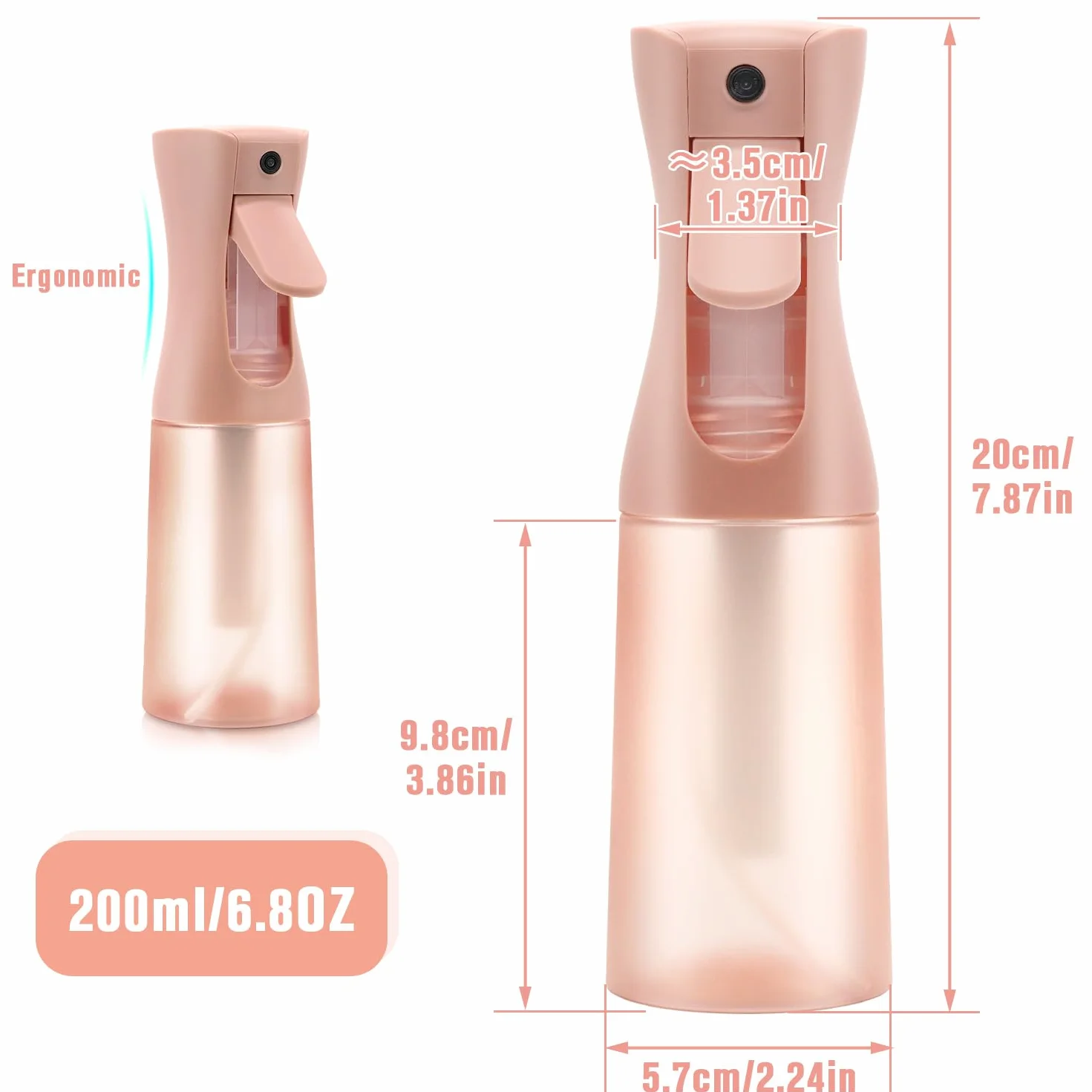Botella de spray para el cuidado del cabello, piel, plantas, limpieza