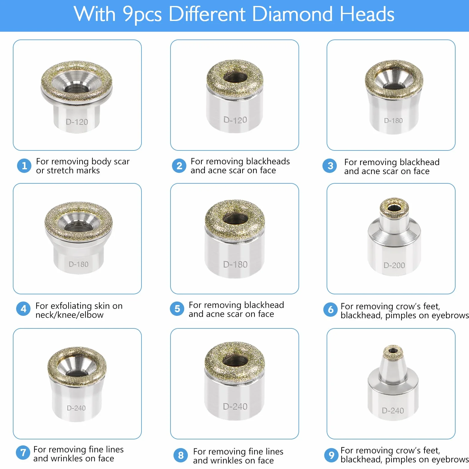 Dispositivo profesional de dermoabrasión 45W 65-68cmHg facial diamante