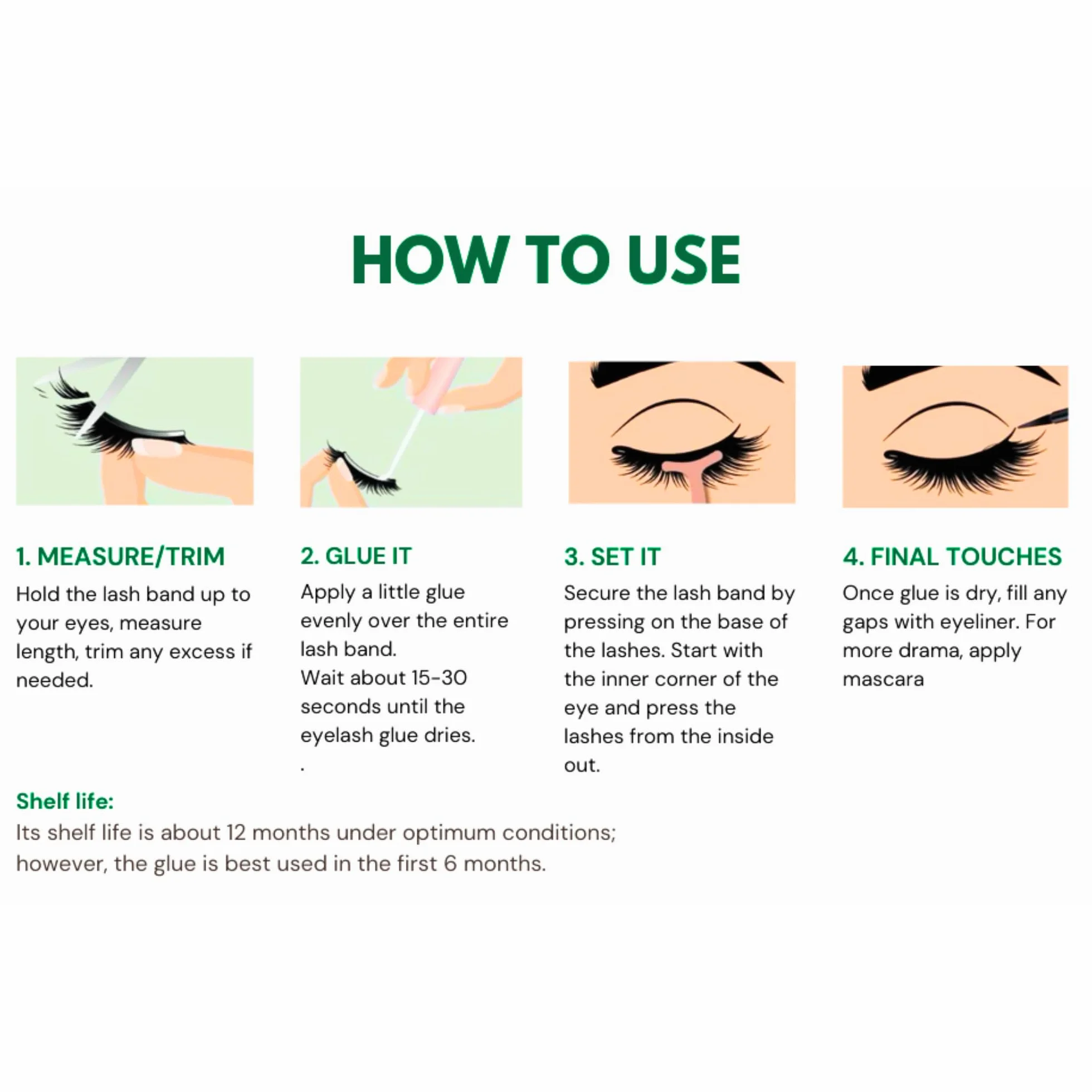 Adhesivo DUO resistente al agua para pestañas y cejas, vegano