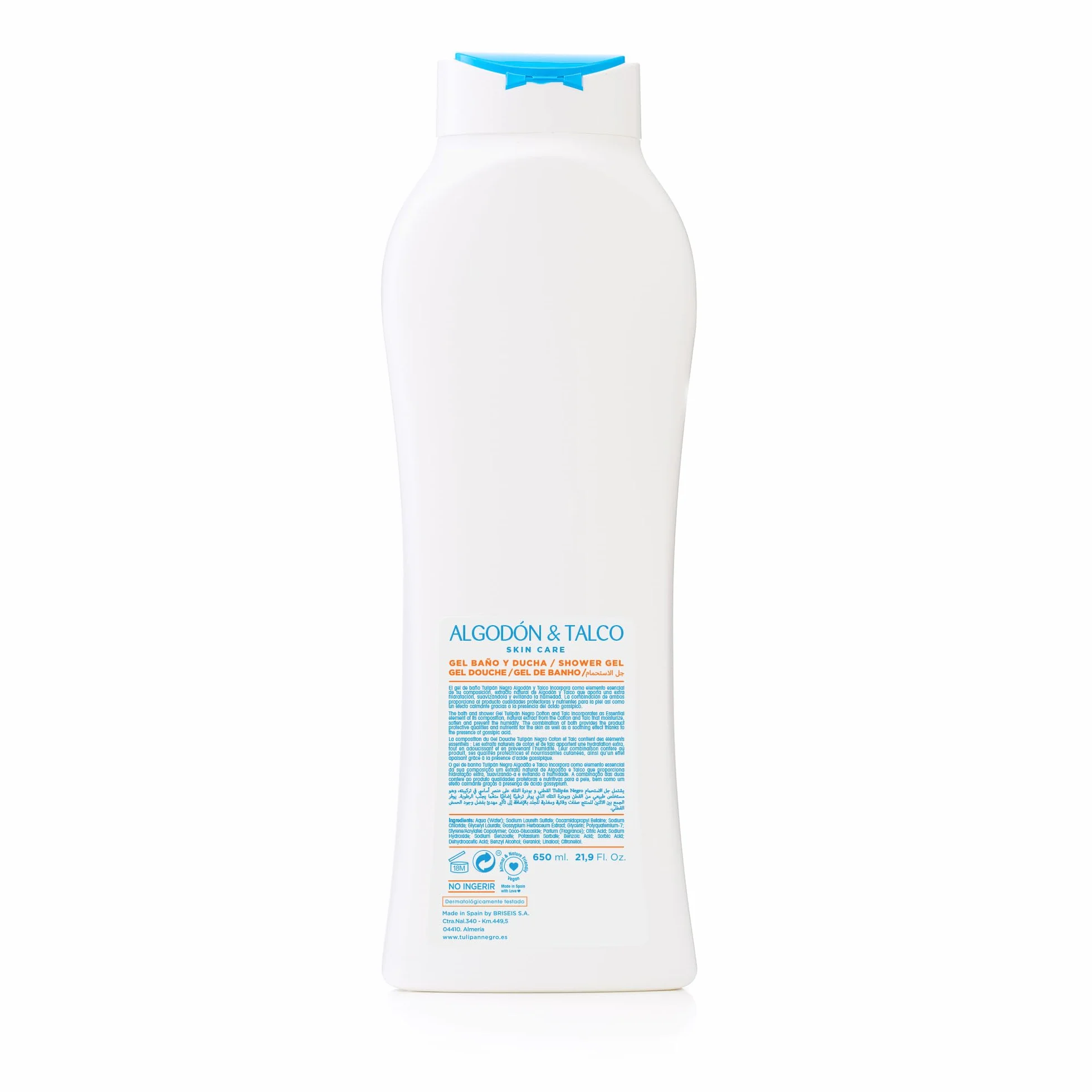 Tulipán Negro Gel de Baño Algodón & Talco Hidratante 650 ml