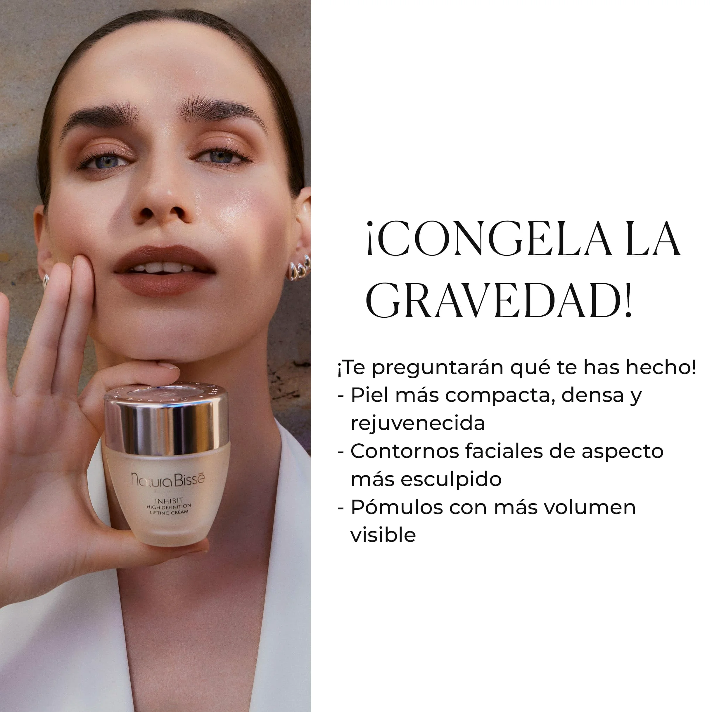 Natura Bissé Inhibit High Definition Lifting Cream | Crema Redensificante Tensora con Colágeno, Ácido Hialurónico, Niacinamida y DMAE | 50 ml
