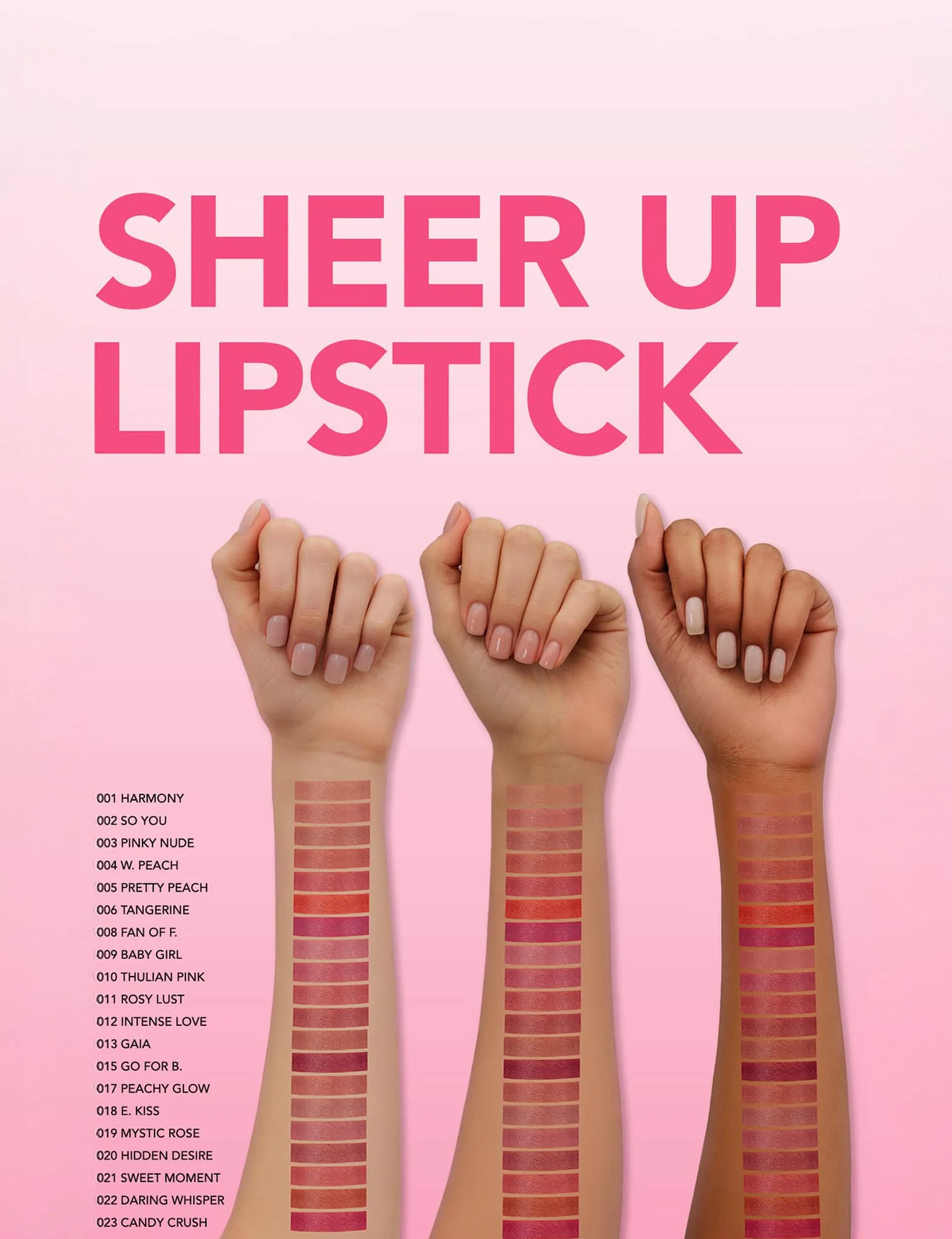 Flormar Sheer Up Lipstick Hidratante Larga Duración Color Natural Brillo Ligero 002 So You