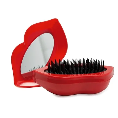 DISOK - Cepillo espejo "KISS". Originales espejos y cepillos para bodas, bautizos, comuniones, eventos, fiestas (50)