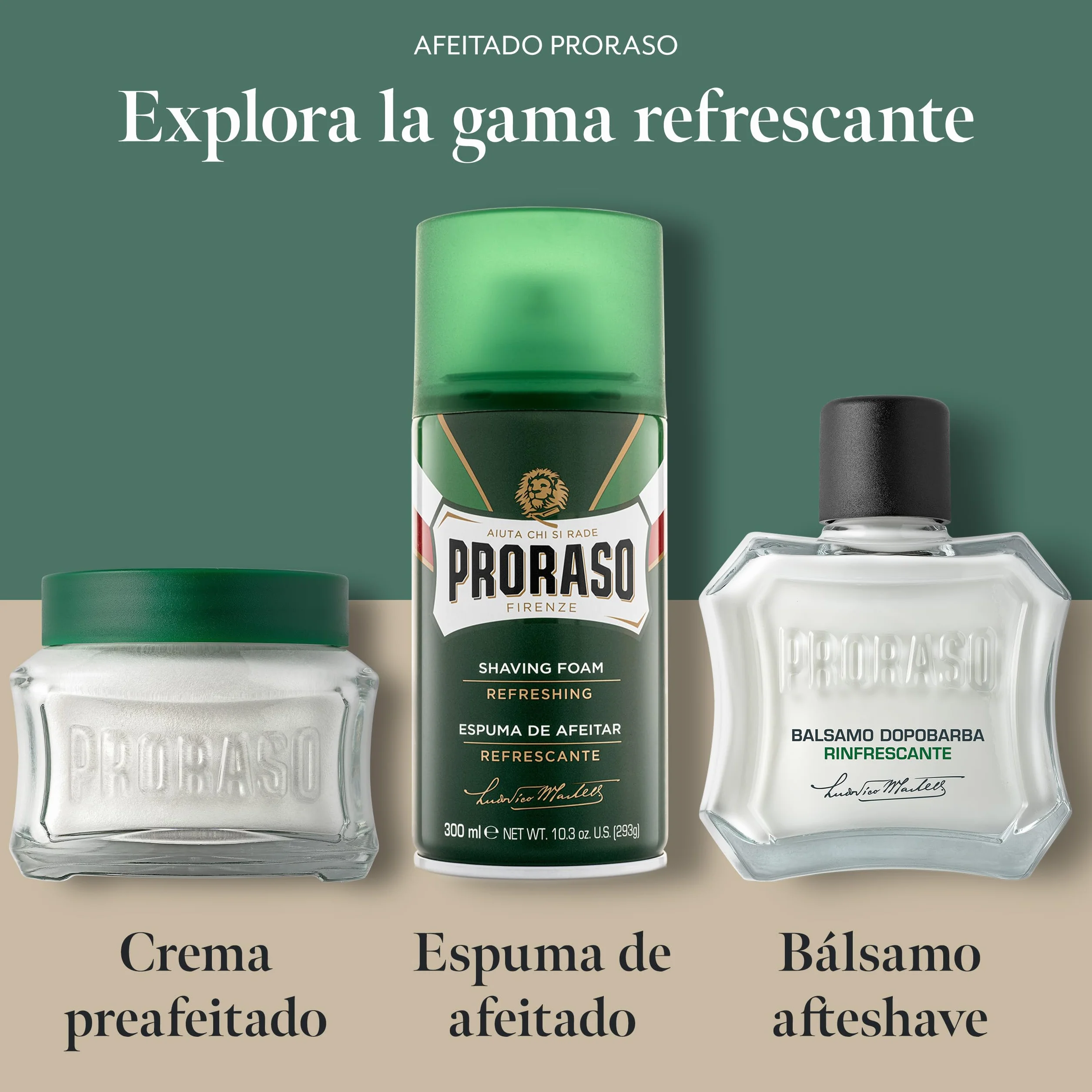 Proraso After Shave Bálsamo 100 ml bálsamo barba con aceite de eucalipto y mentol tónico facial refrescante sin alcohol
