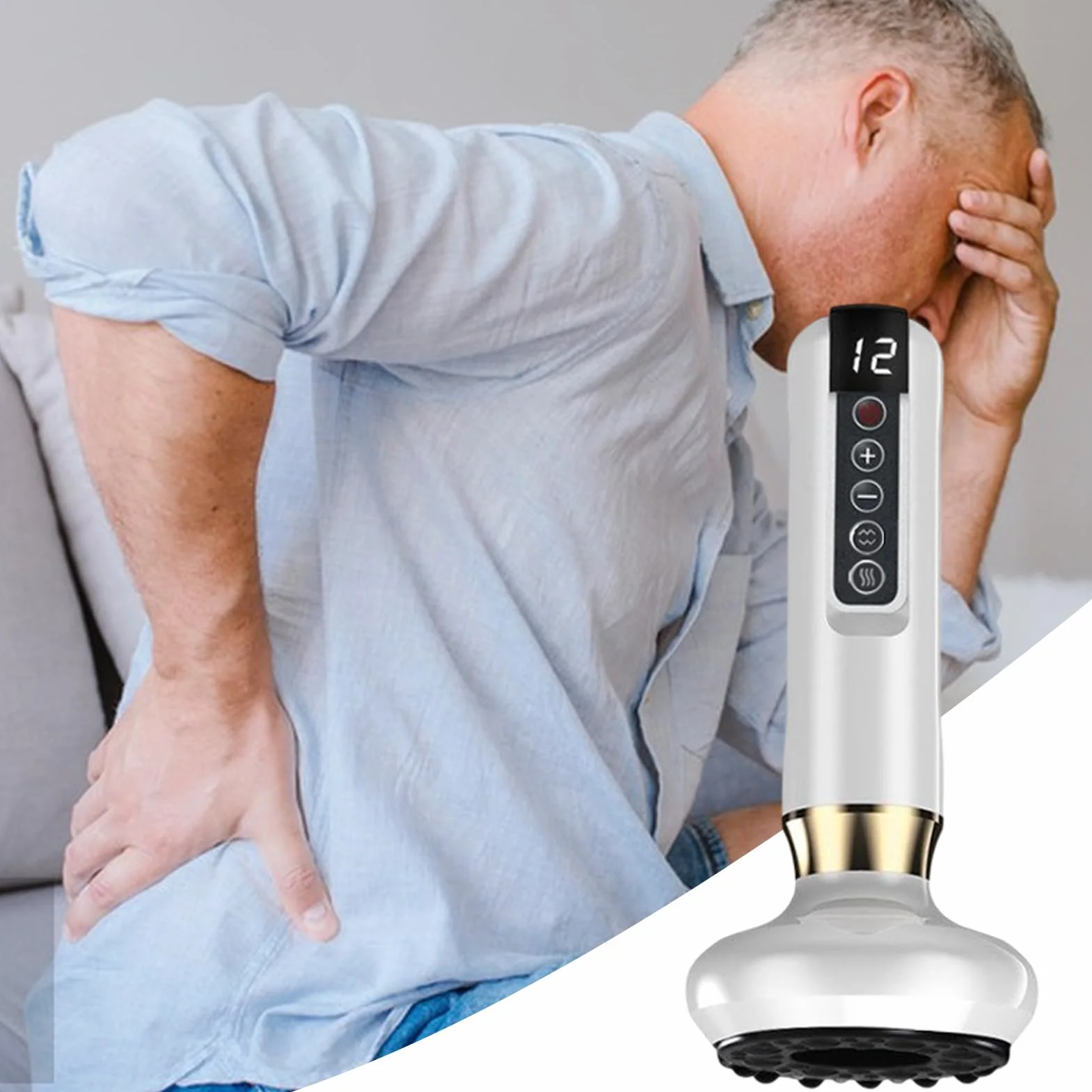 Masajeador Anti Celulitis Impermeable, Rodillo Eléctrico Portátil para Cintura Pierna Brazo Abdomen