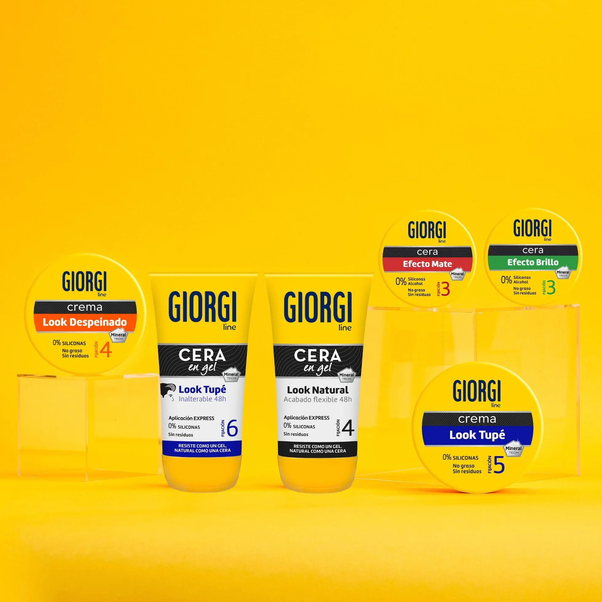 Giorgi Line Cera en Gel Look Natural Acabado Flexible 48h Fijación 4 Ultra-Fuerte 145 ml