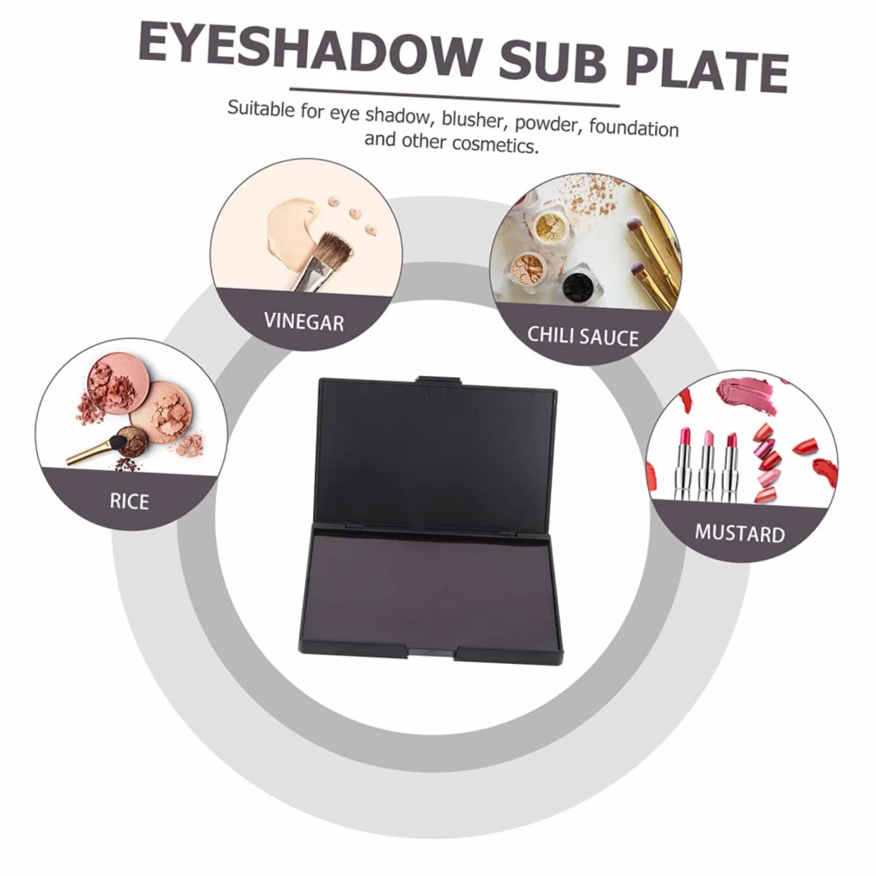 Bandejas Magnéticas para Sombras de Ojos Vacías de ABS, Portátiles y Ligeras