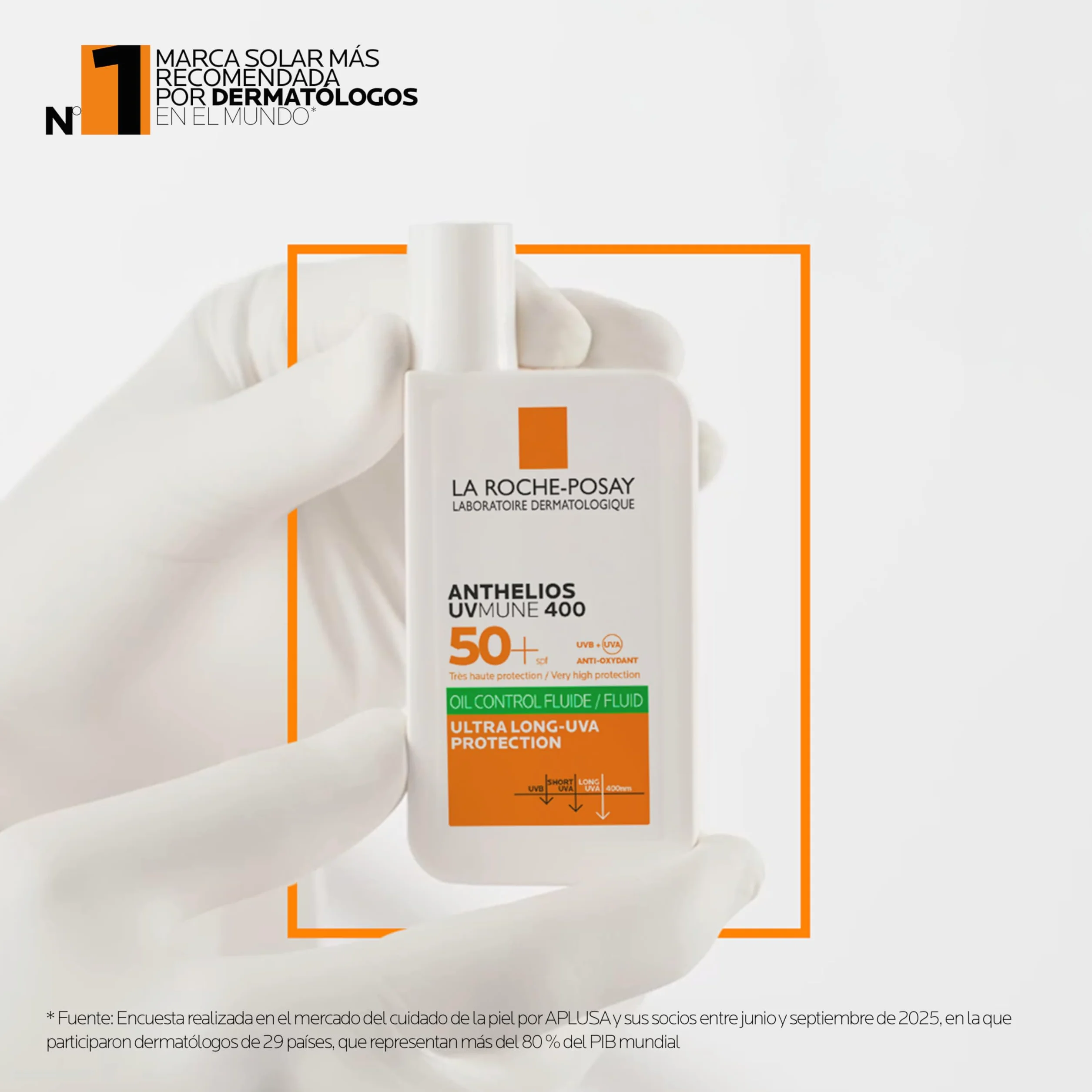 La Roche Posay Anthelios UV-MUNE 400 Oil Control Fluido Invisible SPF50+ Protector Solar 50 ml