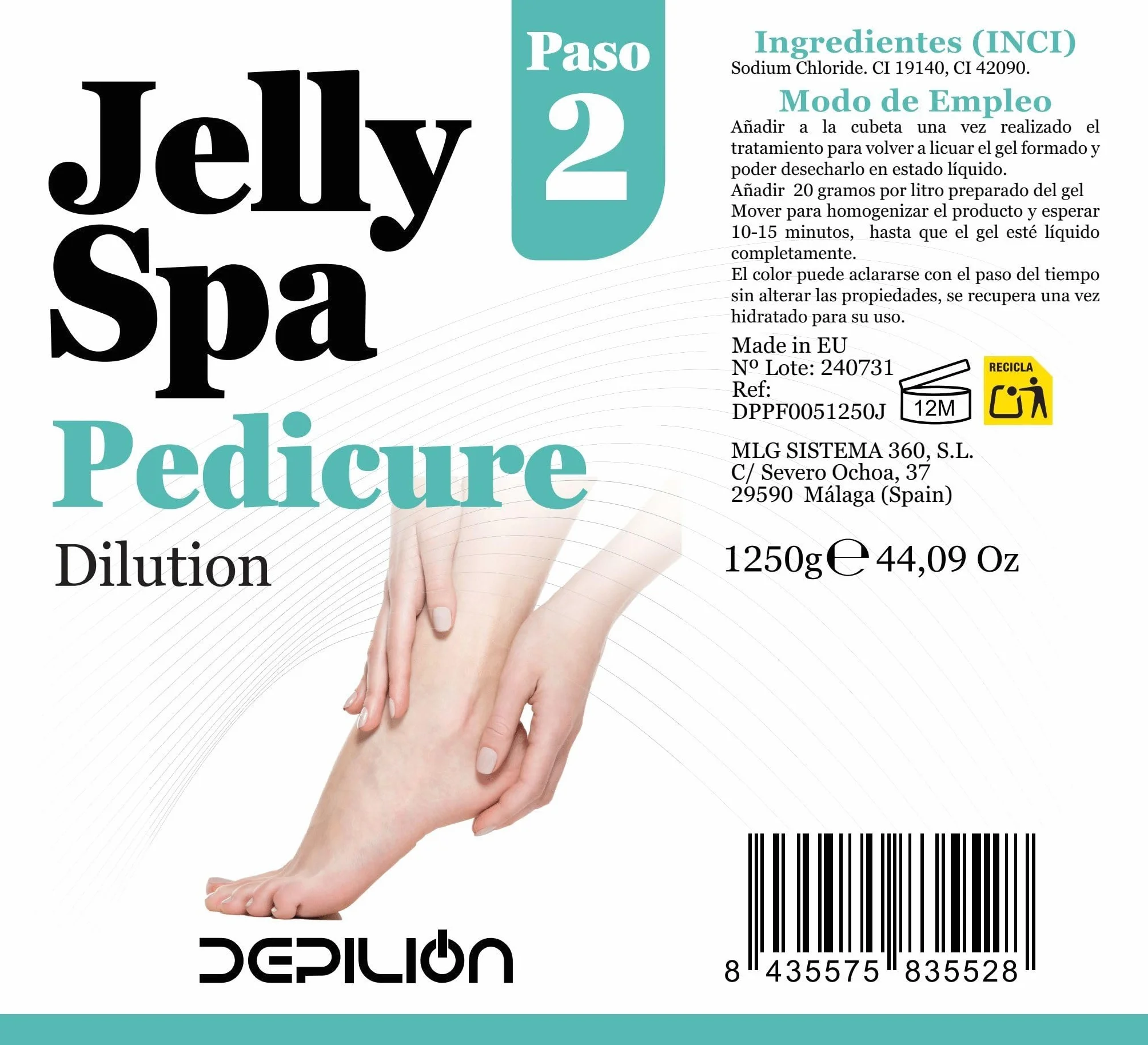 Pack Jelly Spa Pedicure- Paso 1: Frutos Rojos 750g - Paso 2: 1250g - Depilion