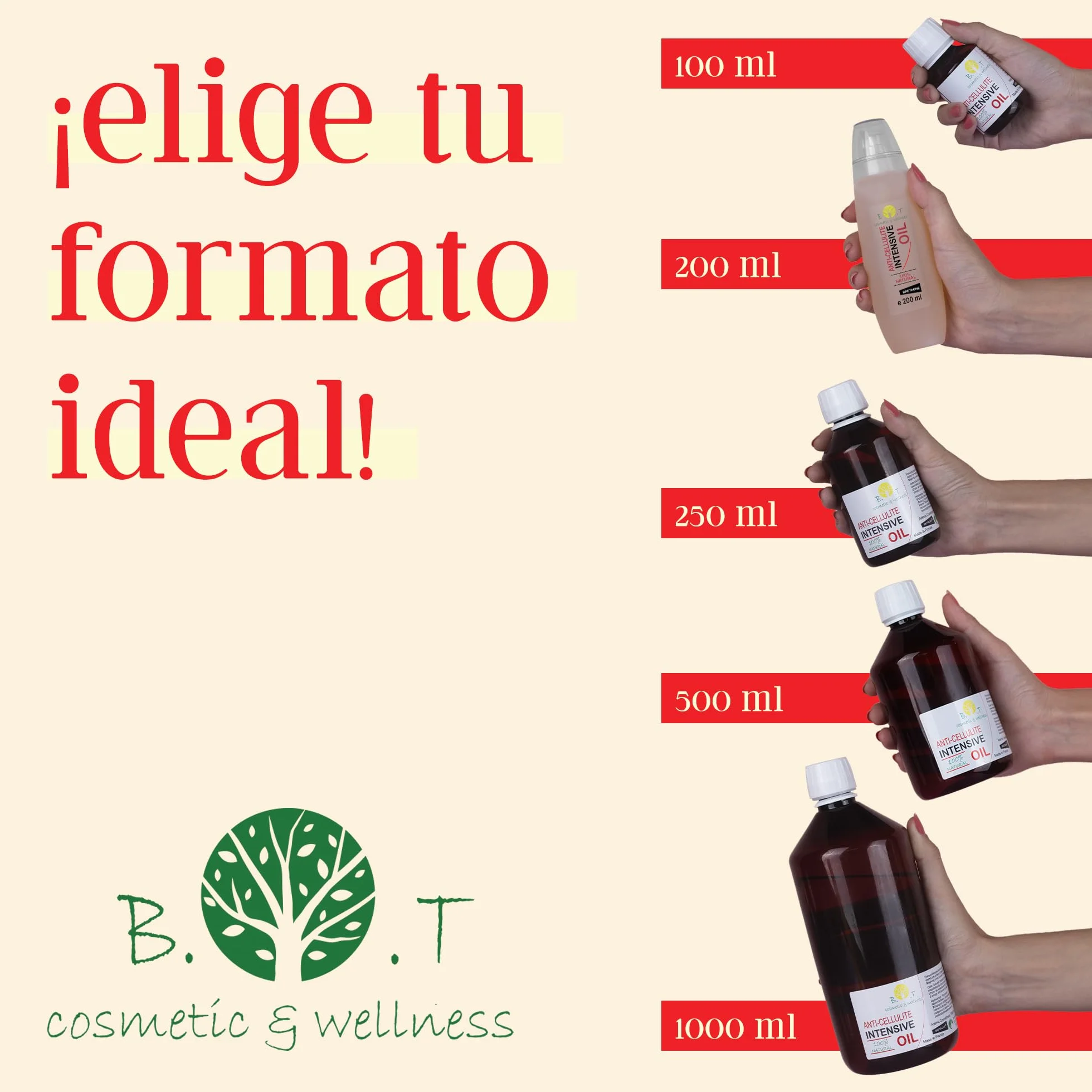 Aceite Anticelulitico Reductor 500 ml Natural Adelgazante