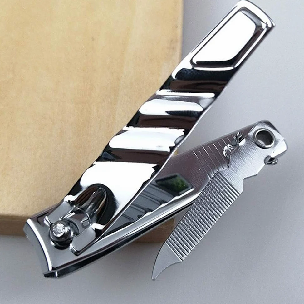XIANGFAZJD Cortauñas Clippers de uñas para Adultos Clippers de uñas de Plata de Acero al Carbono 57 * 10 mm cortadores de uñas portátiles