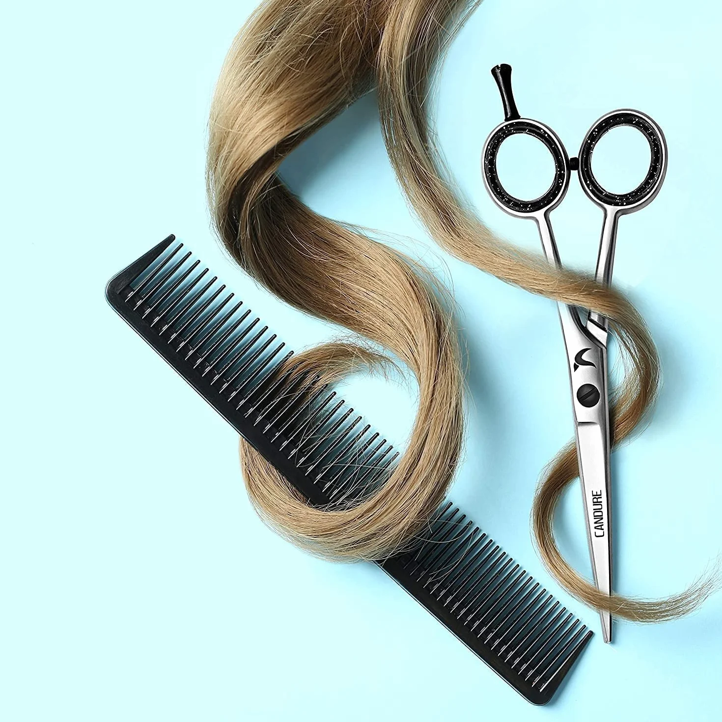 Candure Tijeras de Peluqueria Profesional Acero Inoxidable 6.5 Pulgadas