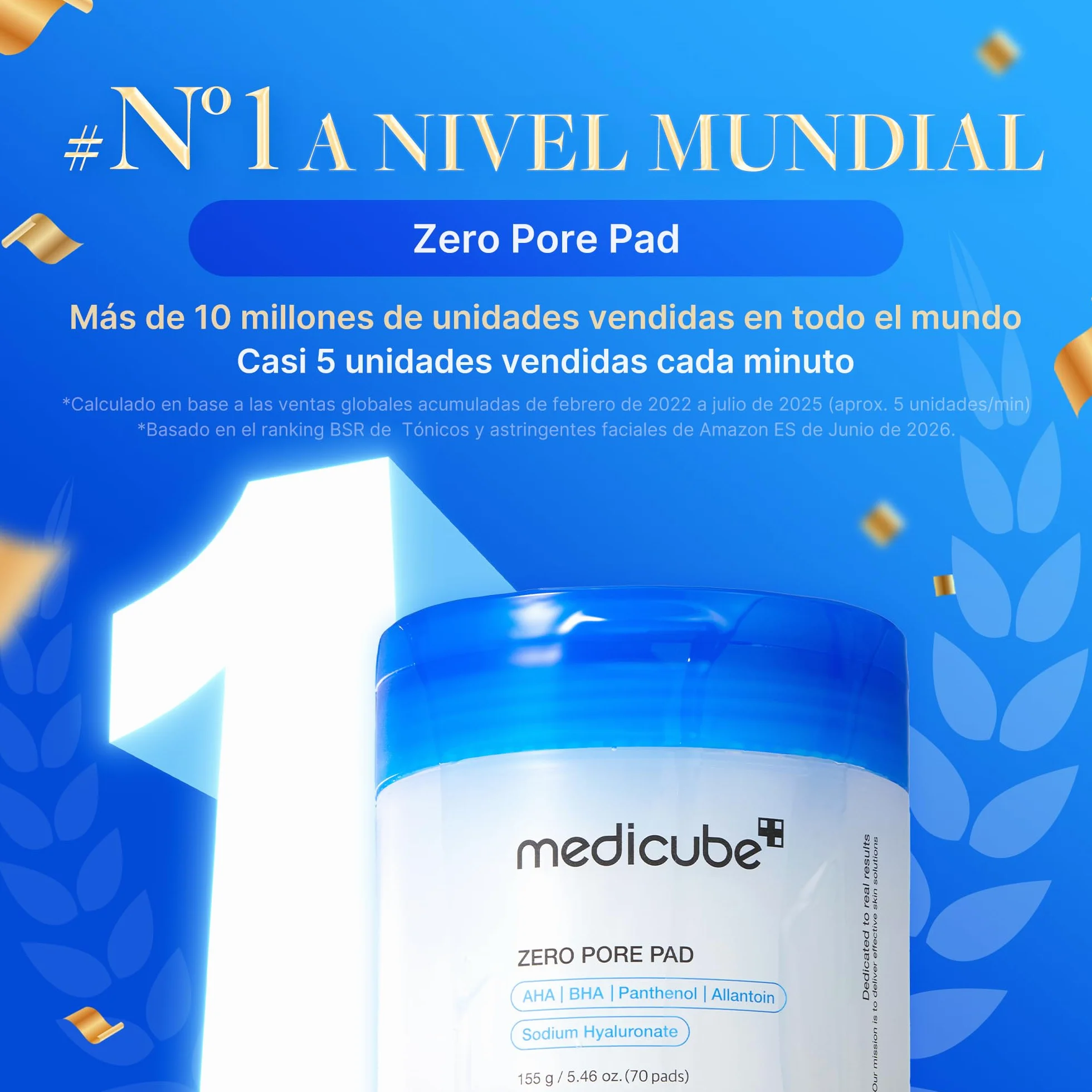 medicube Zero Pore Pad 2.0 Almohadillas Faciales Doble Textura Ácidos Exfoliantes AHA BHA Skincare Coreano 70 Discos