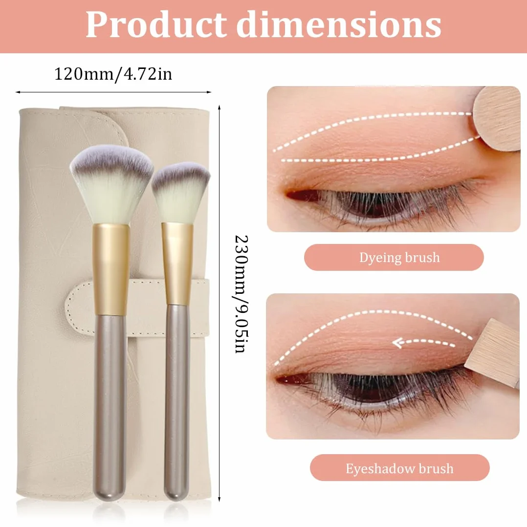 Brochas de Maquillaje Profesionales 12 Piezas, Suaves y Duraderas para Aplicar y Difuminar