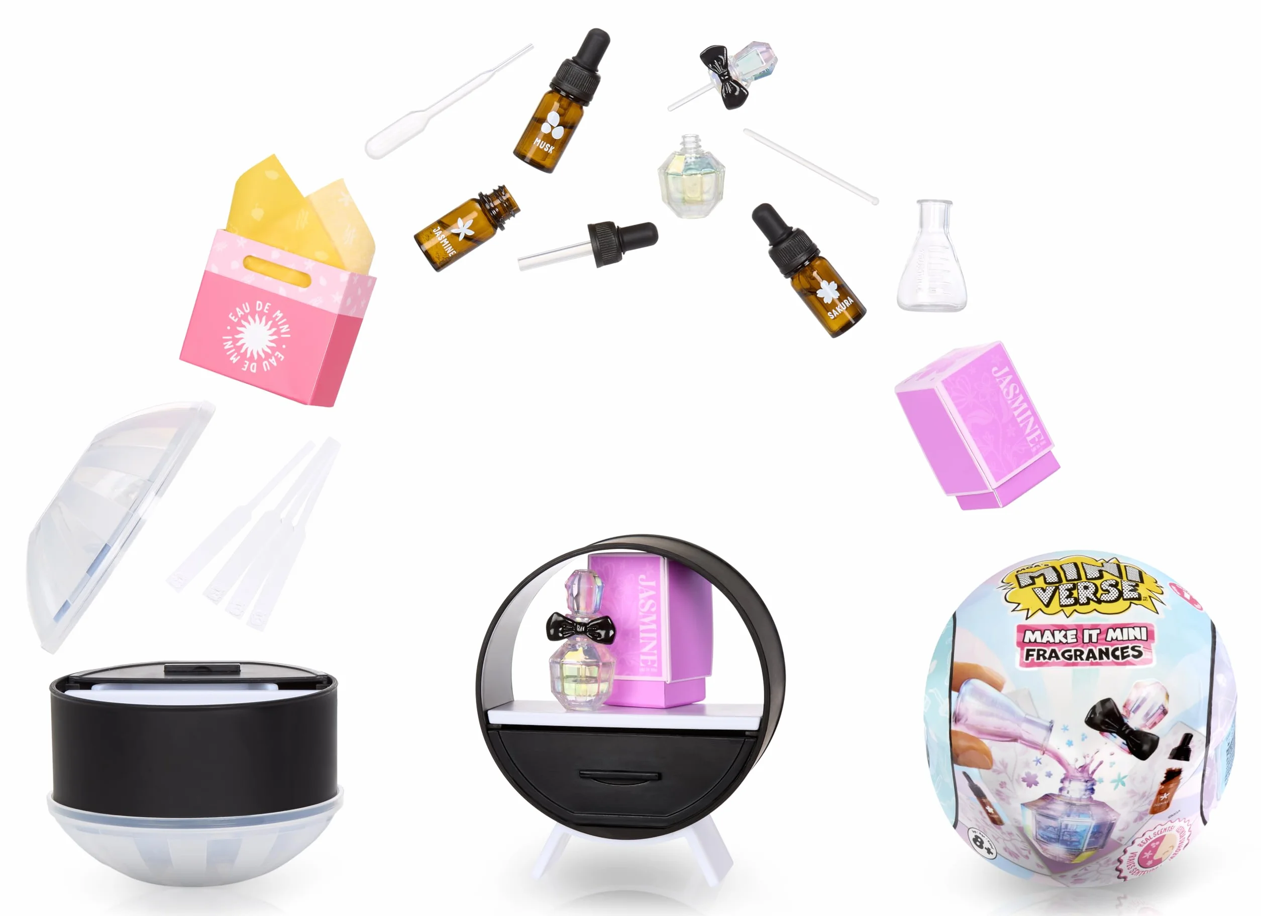 MGA's Miniverse Make It Mini Fragrances - Coleccionables, Envase Ciego Misterioso, Perfume, DIY, 8+