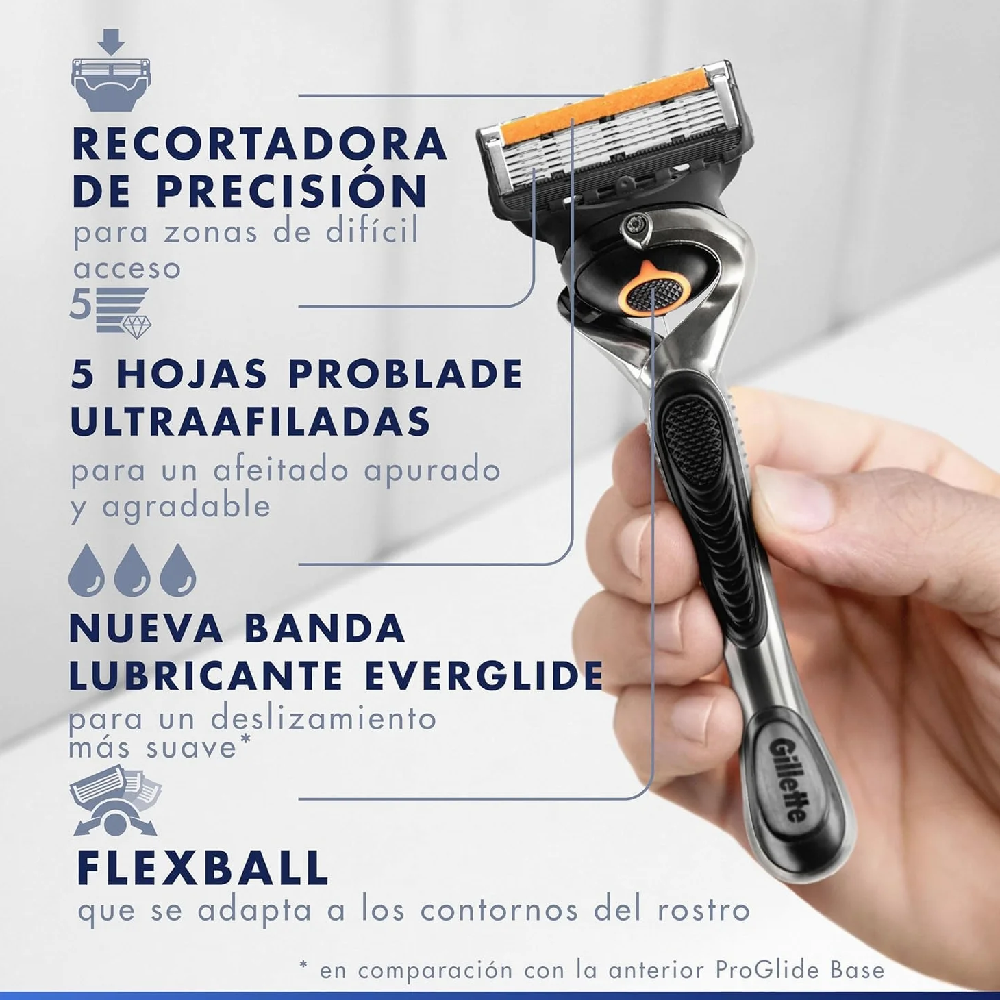 Gillette - Afeitadora para hombre, 12 recambios de 5 cuchillas, auténticas, con banda lubricante delantera y después para un afeitado de cerca y una comodidad increíbles, 1 recarga por 30 afeitados