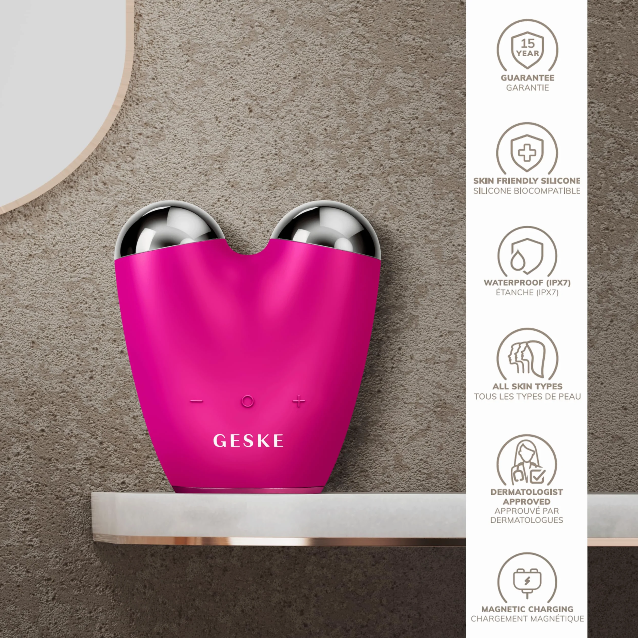 GESKE SmartAppGuided™ MicroCorriente Face Lifter 6 en 1 Lifting Facial Antienvejecimiento