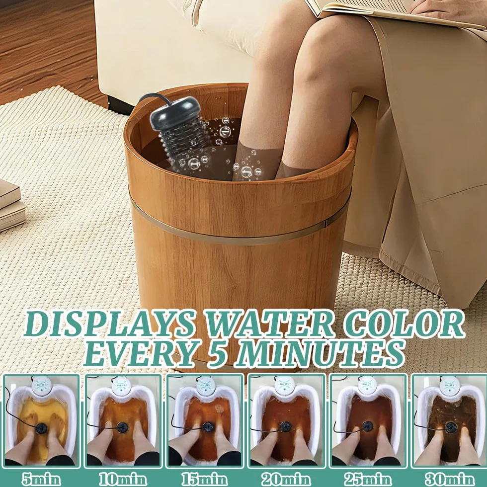 Baño de Pies Iónico, ADDLIVE Masajeador de Pies con Agua, Hidromasaje para Pies, Favorece la Circulación Sanguínea, Mejora la Calidad del Sueño y Alivia el Estrés(Sin Cuenca)