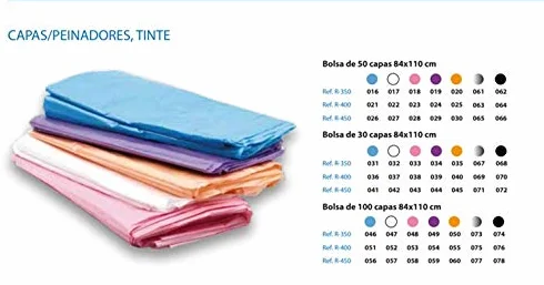 Capas Desechables Para Tintes LILA 50 unidades Profesional