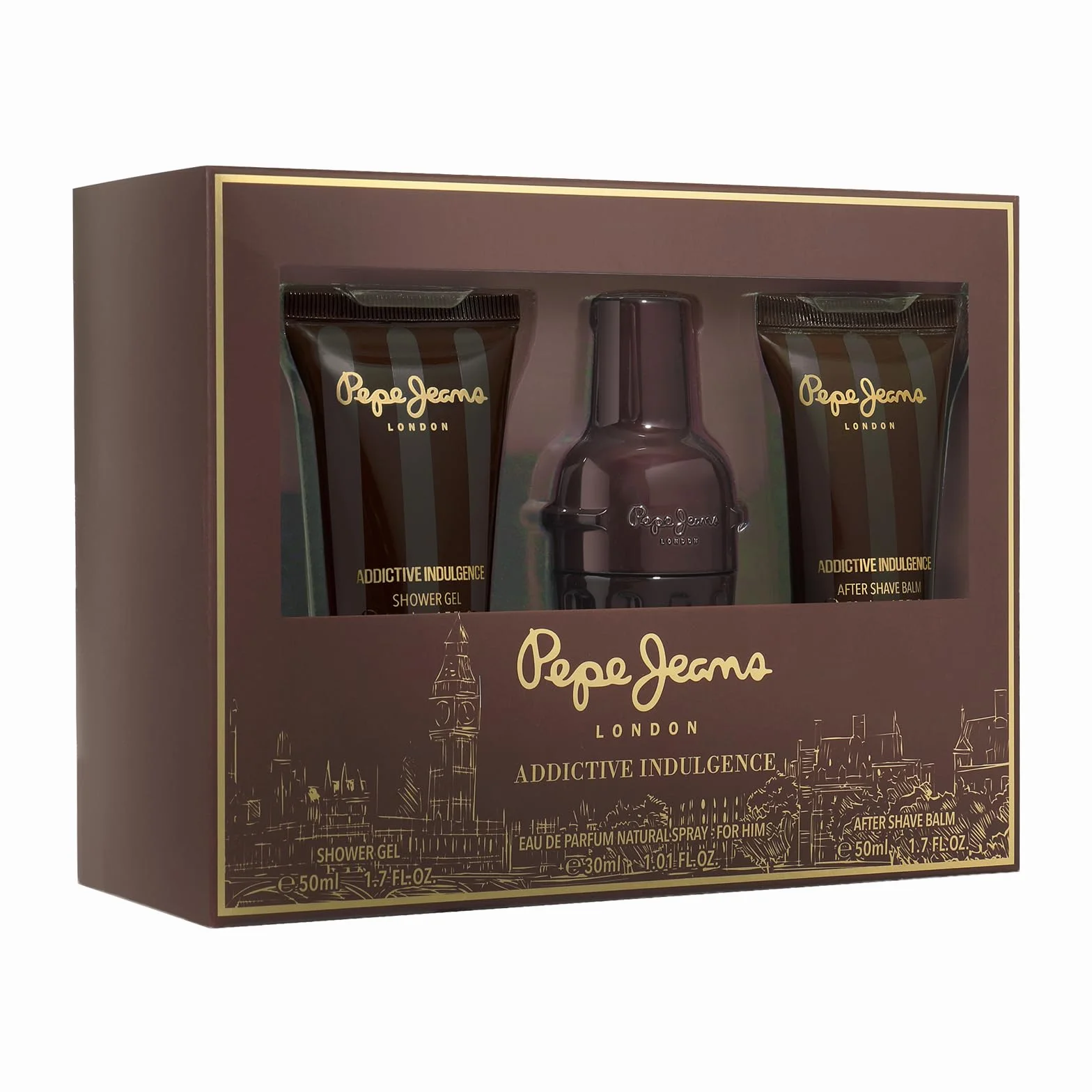 Pepe Jeans Addictive Indulgence For Him Estuche Regalo Perfumes Hombre Pack de 3 Piezas Eau de Parfum 30ml