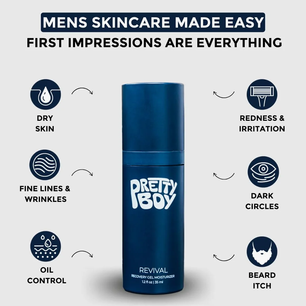 2 x Crema hidratante suave y limpiador facial para hombres, crema hidratante y limpiadora, refresca la piel seca, irritada y enrojecida