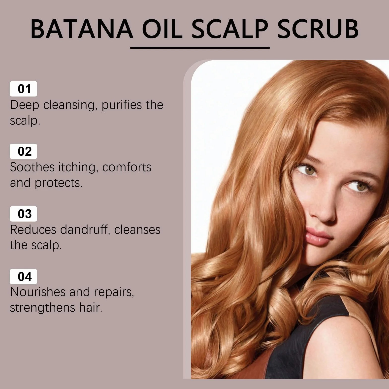 Exfoliante de Cuero Cabelludo con Batana Oil 250g Tratamiento Nutritivo para Cabello Dañado con Masajeador