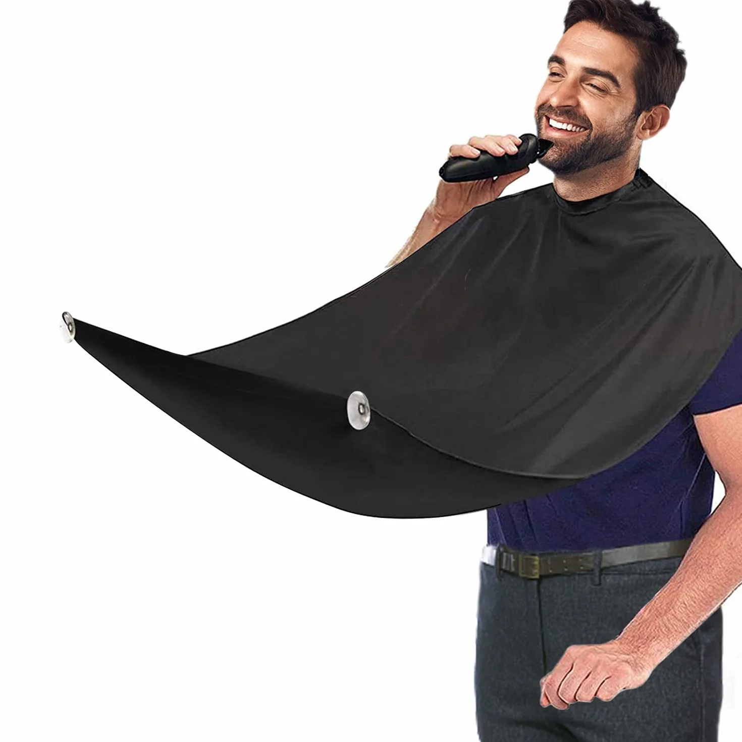 Delantal Impermeable para Barba con 2 Ventosas para Hombres