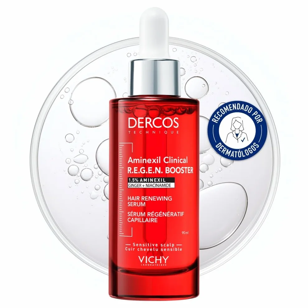 Vichy Dercos Aminexil Clinical R.E.G.E.N. Booster Sérum Regenerador Capilar Reduce Caída Crecimiento Cabello