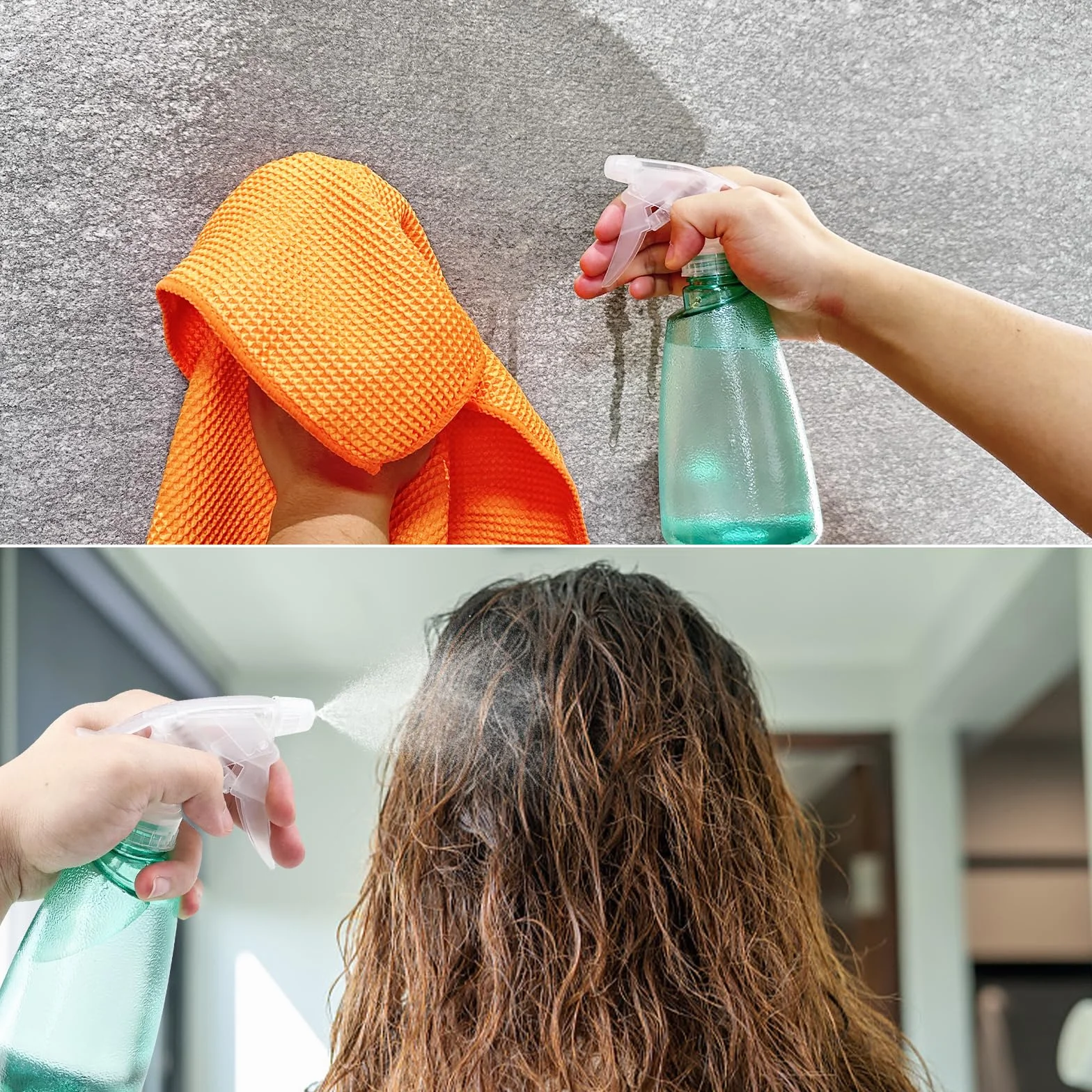 Gvolatee 3 Piezas Botella Pulverizador 500 ml, Plastico Gatillo Botellas de Spray Vacías Rellenable Transparente