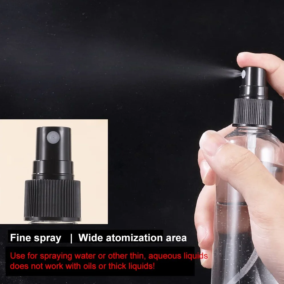 Botellas de Spray Pulverizador 100ml Azul Negro Plastico 24 Piezas para Viaje Cosméticos