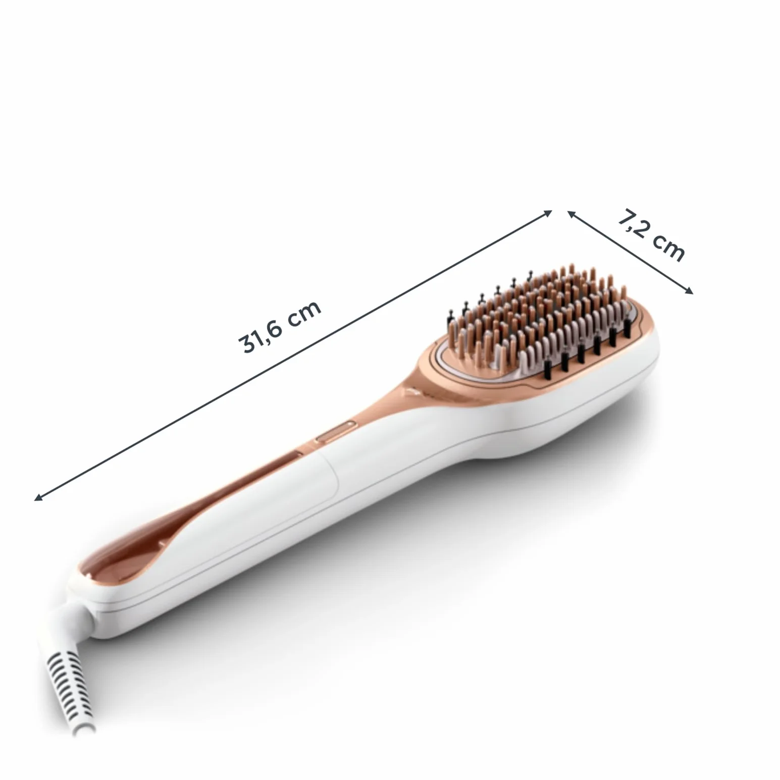 Rowenta Cepillo reparador a vapor CF9920 Thermal Care, cerdas naturales