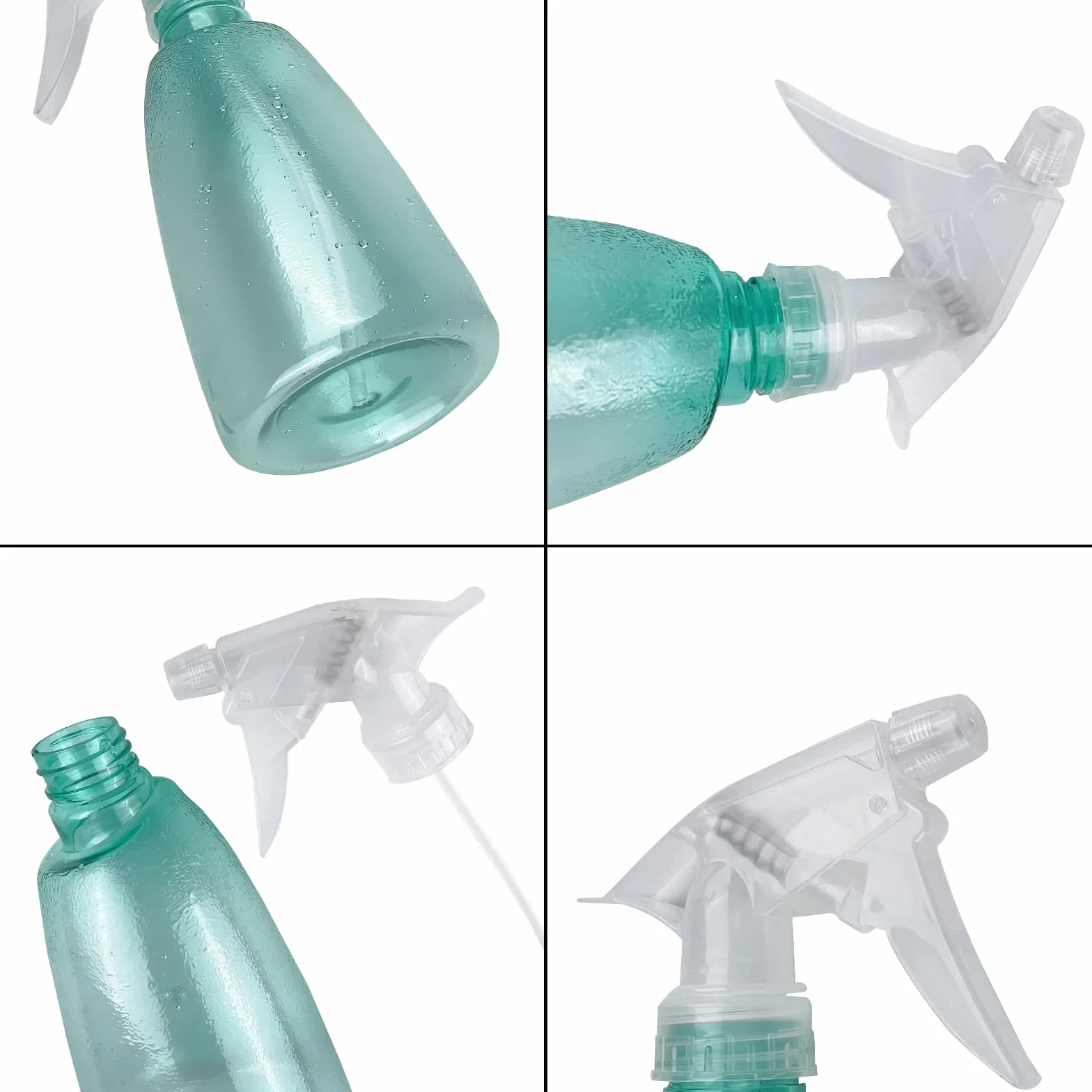 Gvolatee 3 Piezas Botella Pulverizador 500 ml, Plastico Gatillo Botellas de Spray Vacías Rellenable Transparente