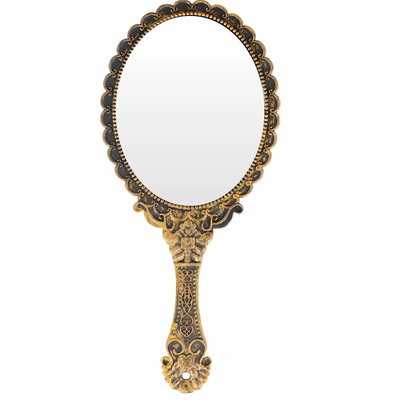 Amexo Espejo de Mano Vintage para Maquillaje y Viaje - Pequeño Bronce