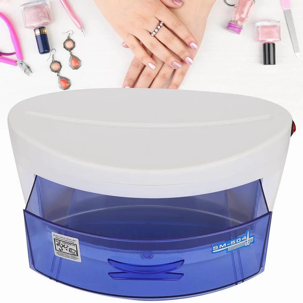 Armario de desinfección, portátil, caja de desinfección de 6 W, apagado inteligente, esterilizador para manicura, herramientas de tatuaje, herramientas de maquillaje, herramientas de