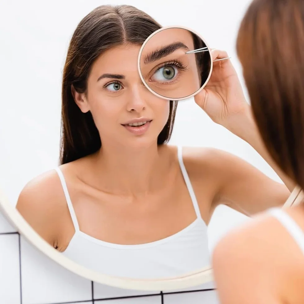 Espejo de Maquillaje 50X Aumento con Ventosa, Viaje, Pinzas
