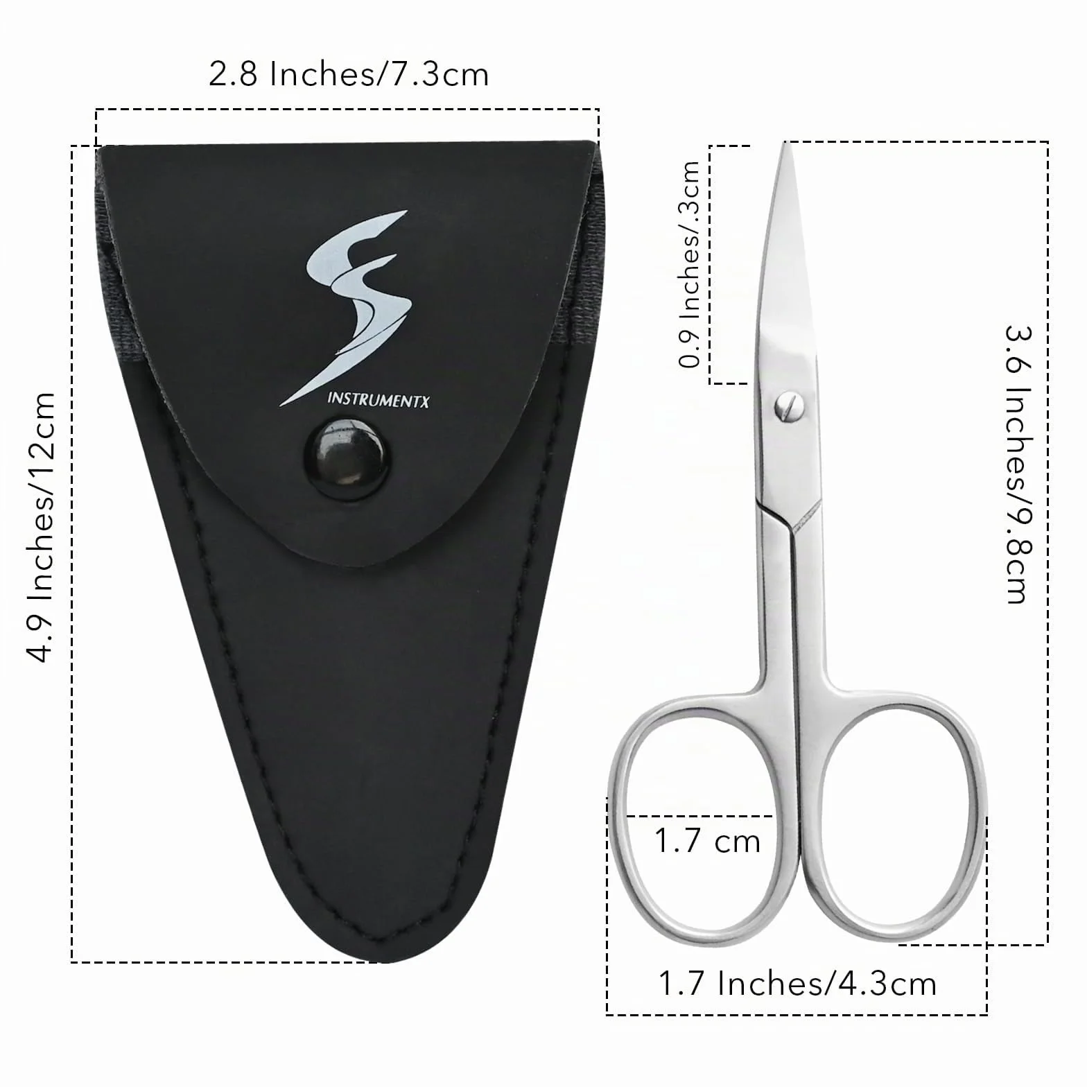 Tijeras Uñas de Acero Inoxidable Hoja Curva Professional para Uñas Gruesas y Cutículas