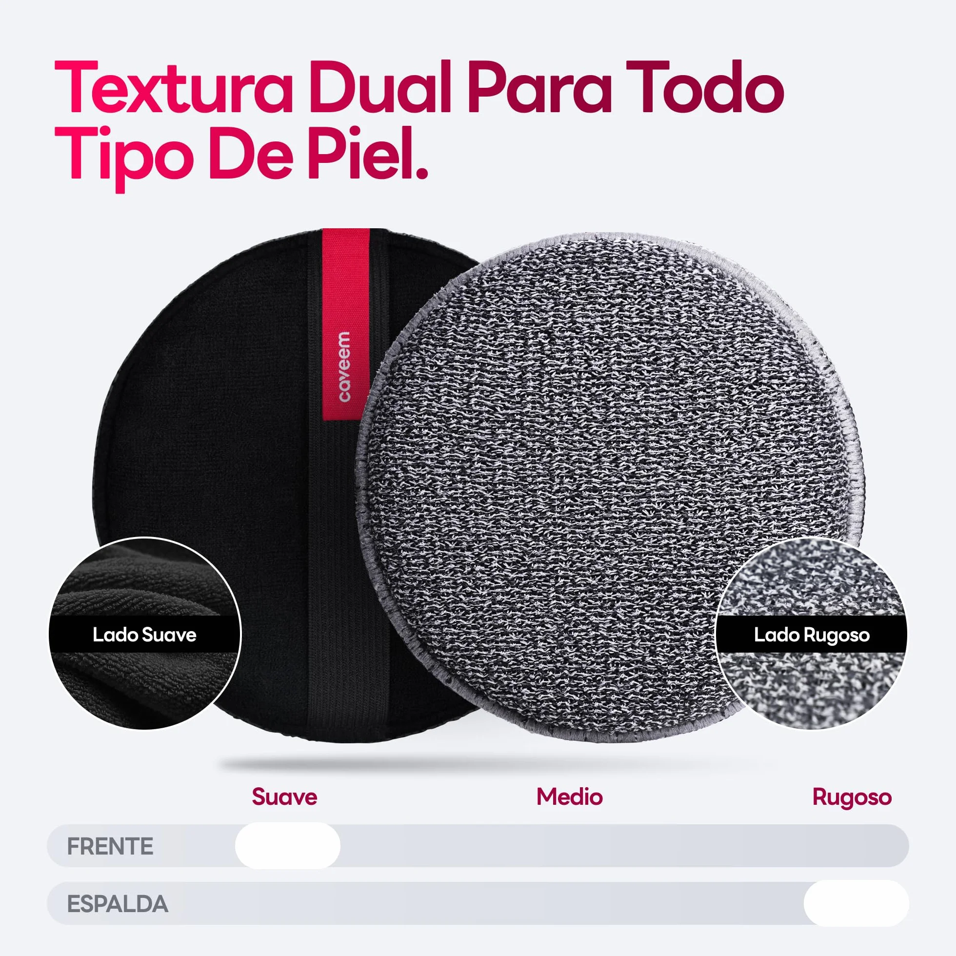 Caveem Esponja exfoliante corporal para eliminar piel muerta, suave y áspera, paquete de 2