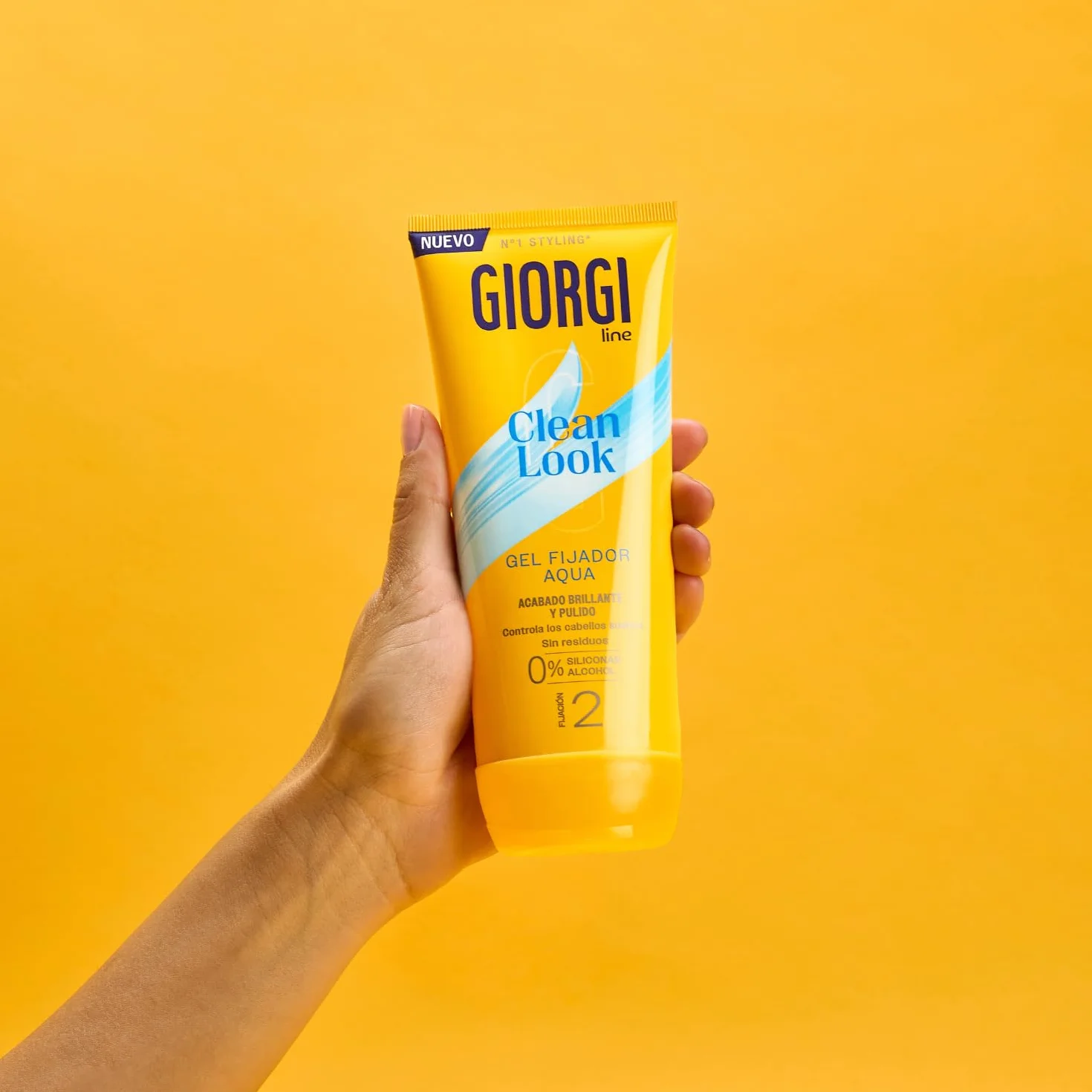 Giorgi Line Gomina Clean Look Aceite de Argán Gel Definidor sin Residuos 0% Siliconas 0% Alcohol 170 ml