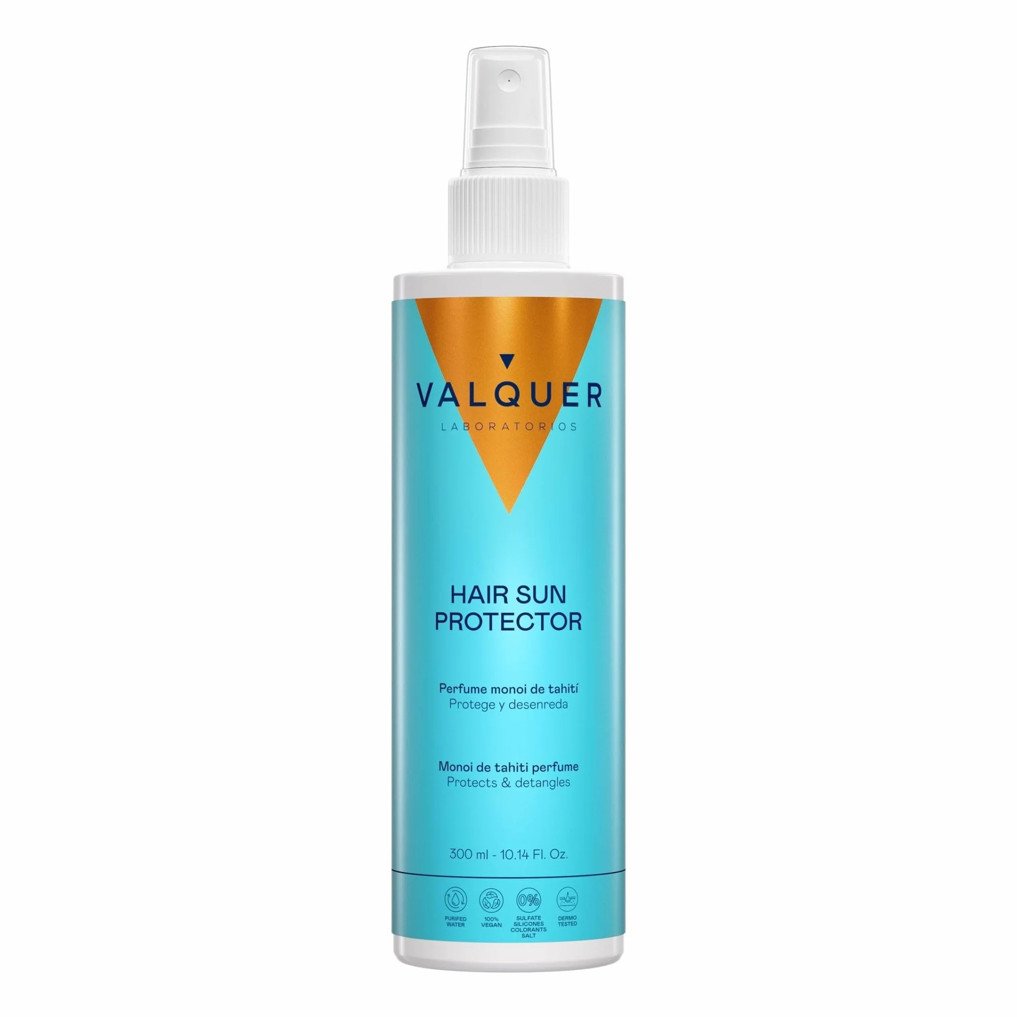 VALQUER Protector Solar Capilar en Spray Acondicionador Desenredante con Vitamina B5 y Fórmula Zero 300 ml