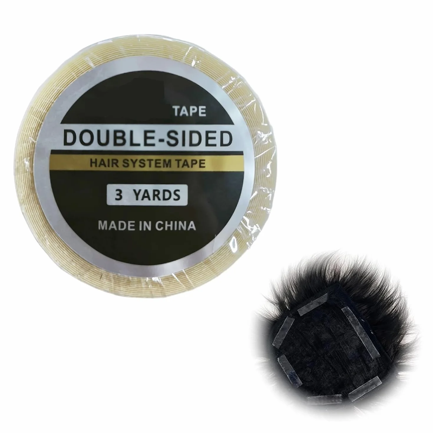 Cinta Adhesiva Doble Cara 3 Yards × 8 mm Extra Fuerte para Extensiones de Pelo