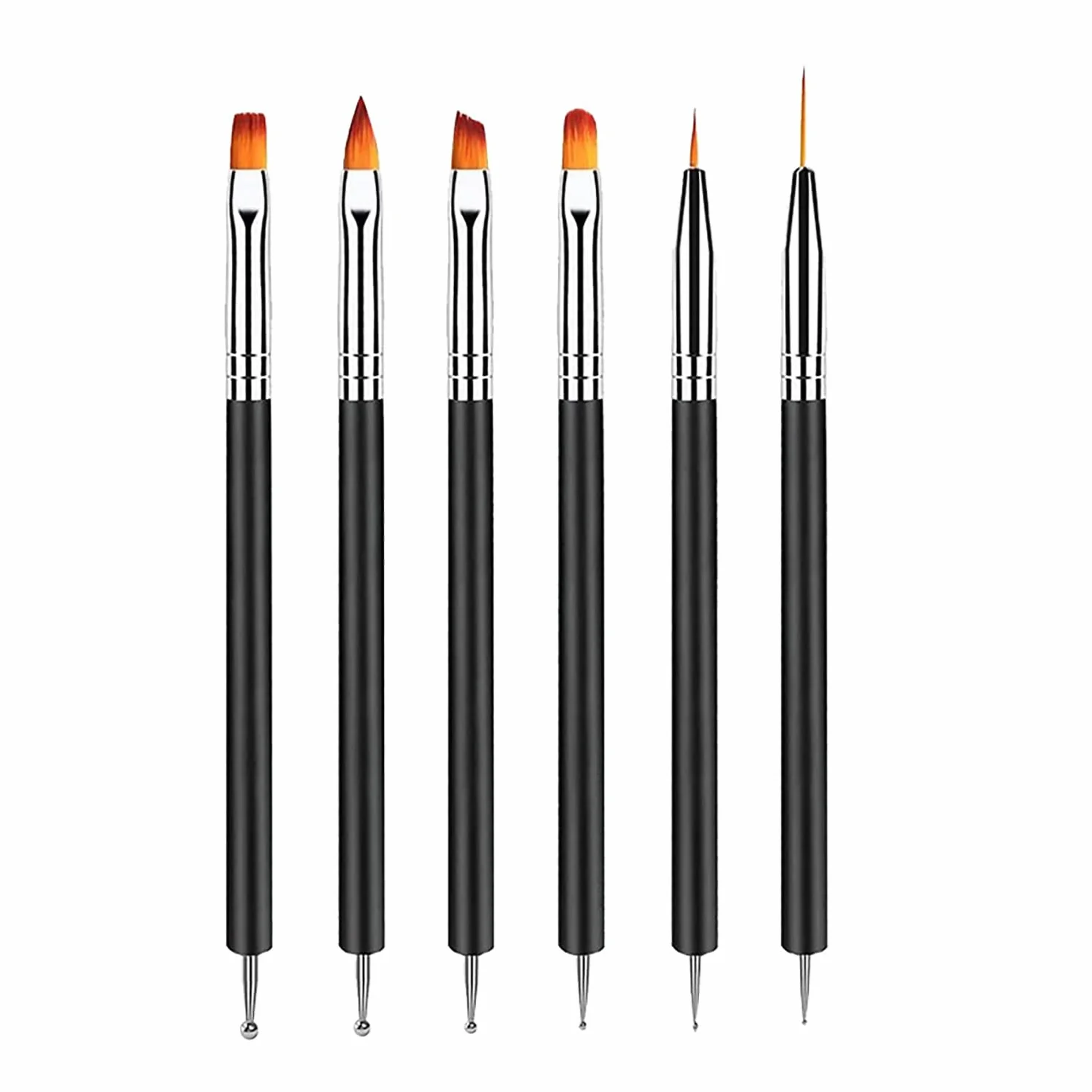 Plumas de Arte de Uñas, Herramientas de Doble Punta, Nail Dotting Manicure Tools para Diseño de Uñas en Gel