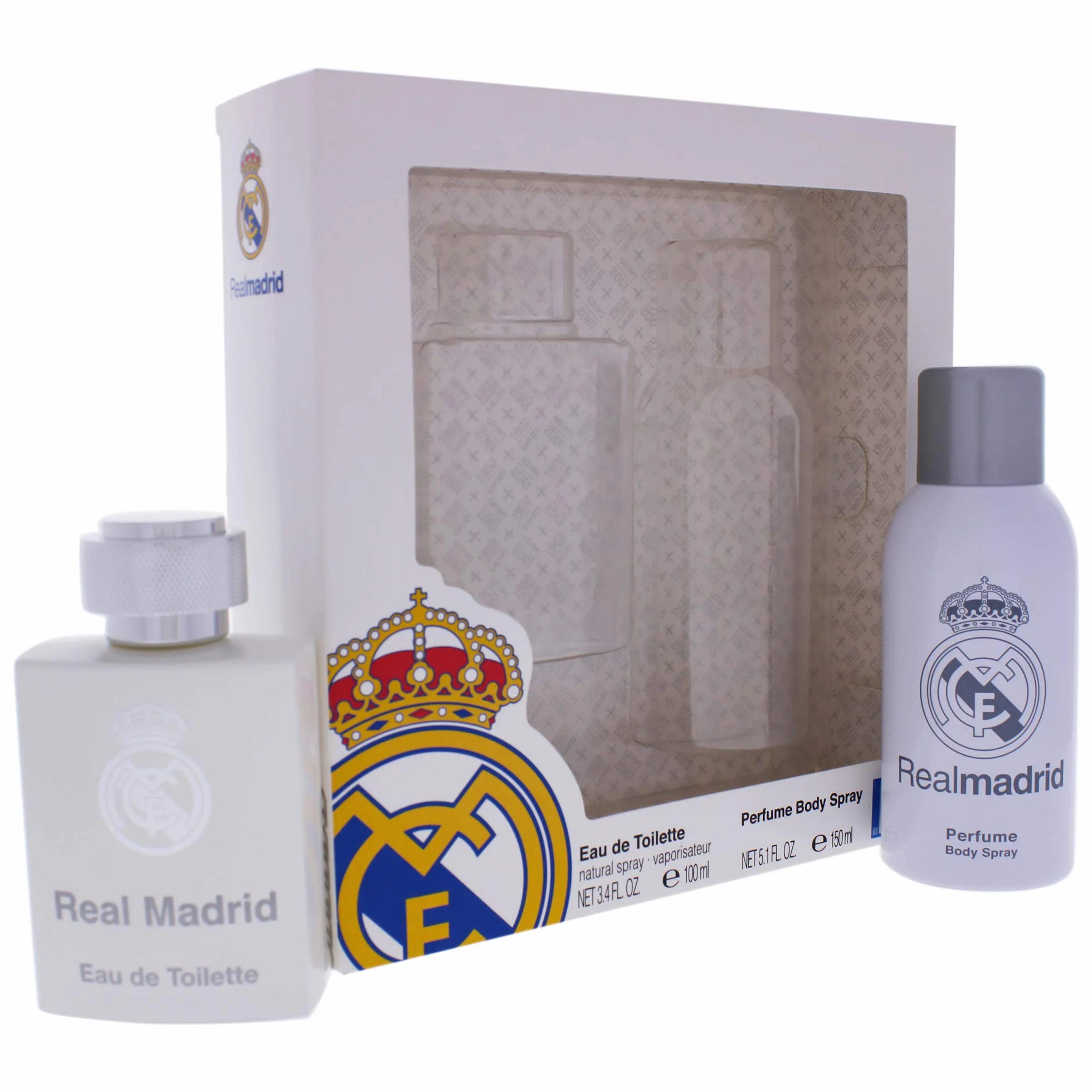 Real Madrid Set de Eau de Toilette y Spray de Cuerpo para Hombre