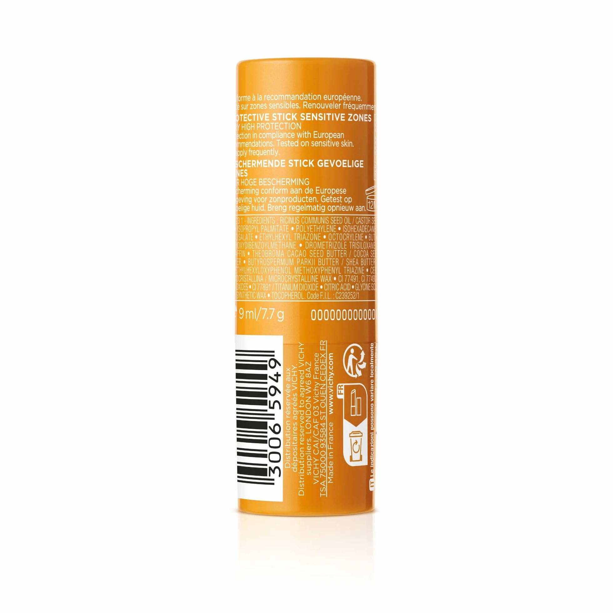 Vichy Capital Soleil Stick Zonas Sensibles SPF50+ Protección Solar Alto Espectro 9g