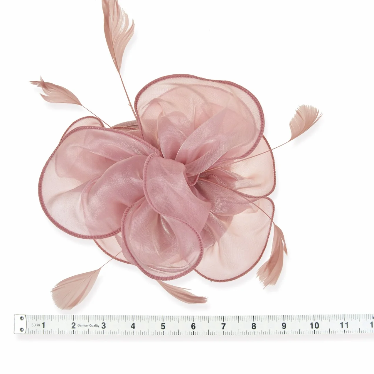DRESHOW Fascinators Hat Cocktail Tea Party Headwear Organza Cintas Plumas Diadema Clip