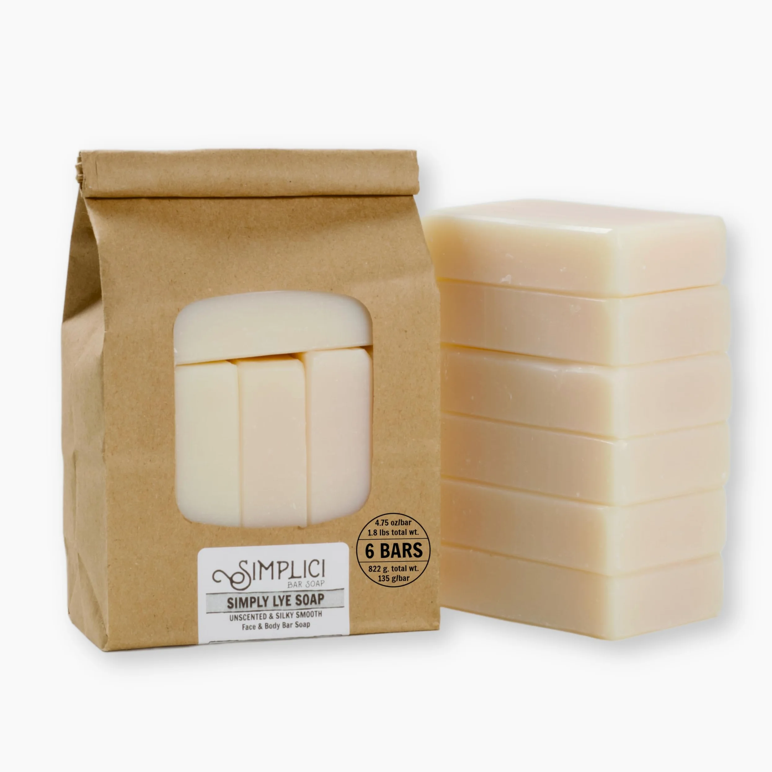SIMPLICI Simply Lye Soap Value Bag (6 Bars) by Simplici