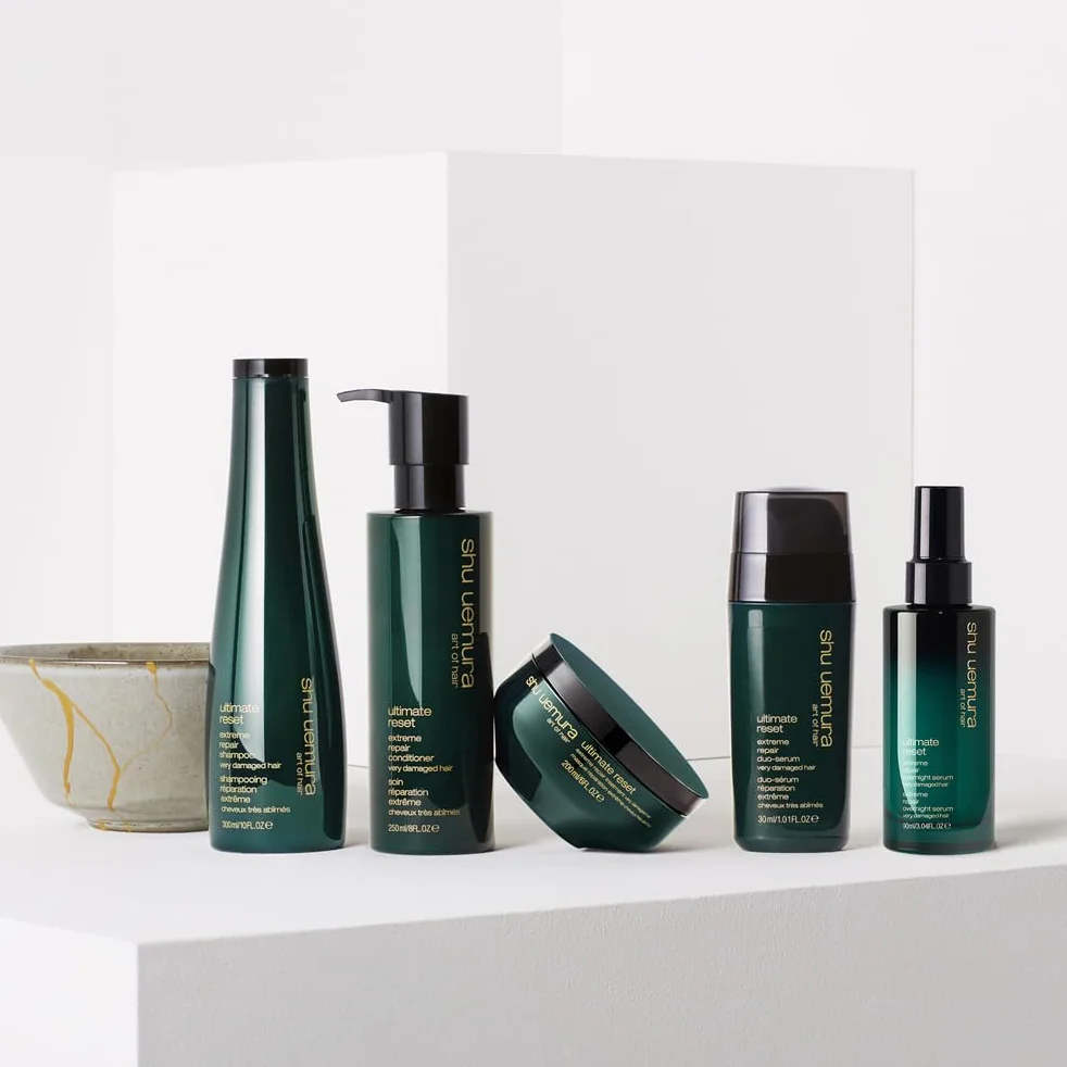 Shu Uemura, Sérum de Noche de Reparación Extrema Ultimate Reset, Hidrata, Nutre y Repara en Profundidad, Enriquecido con Extracto de Arroz y Péptidos, Para Cabello Muy Dañado, 90ml