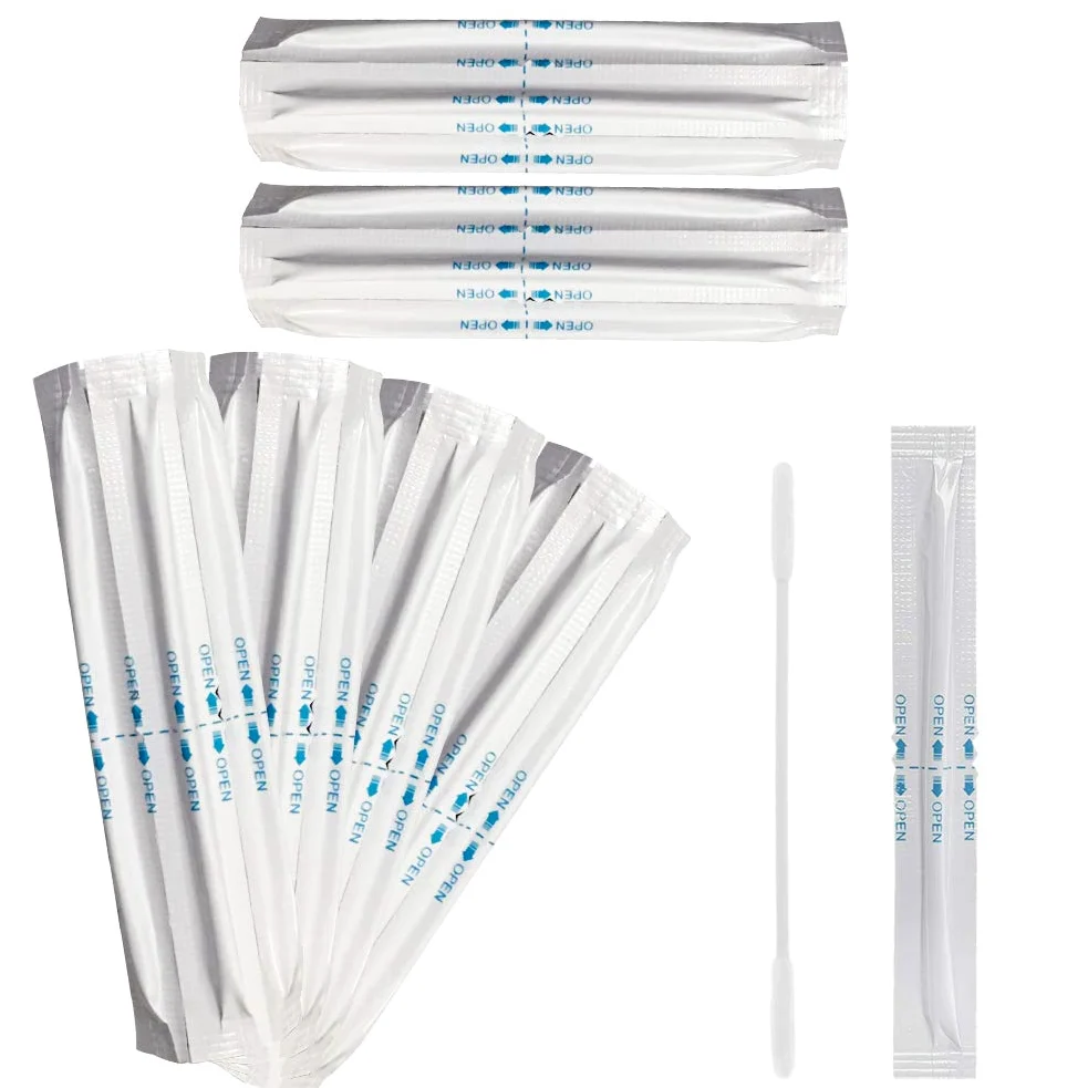 Baston de Algodon - WENTS 60 Pieza Algodón Mojado Alcohol Bastoncillos Bastoncillos De Limpieza Algodón de Doble Cabezal Clean Tool para IQOS 2.4 Plus para IQOS 3.0 Lil/LTN/HEETS/GLO
