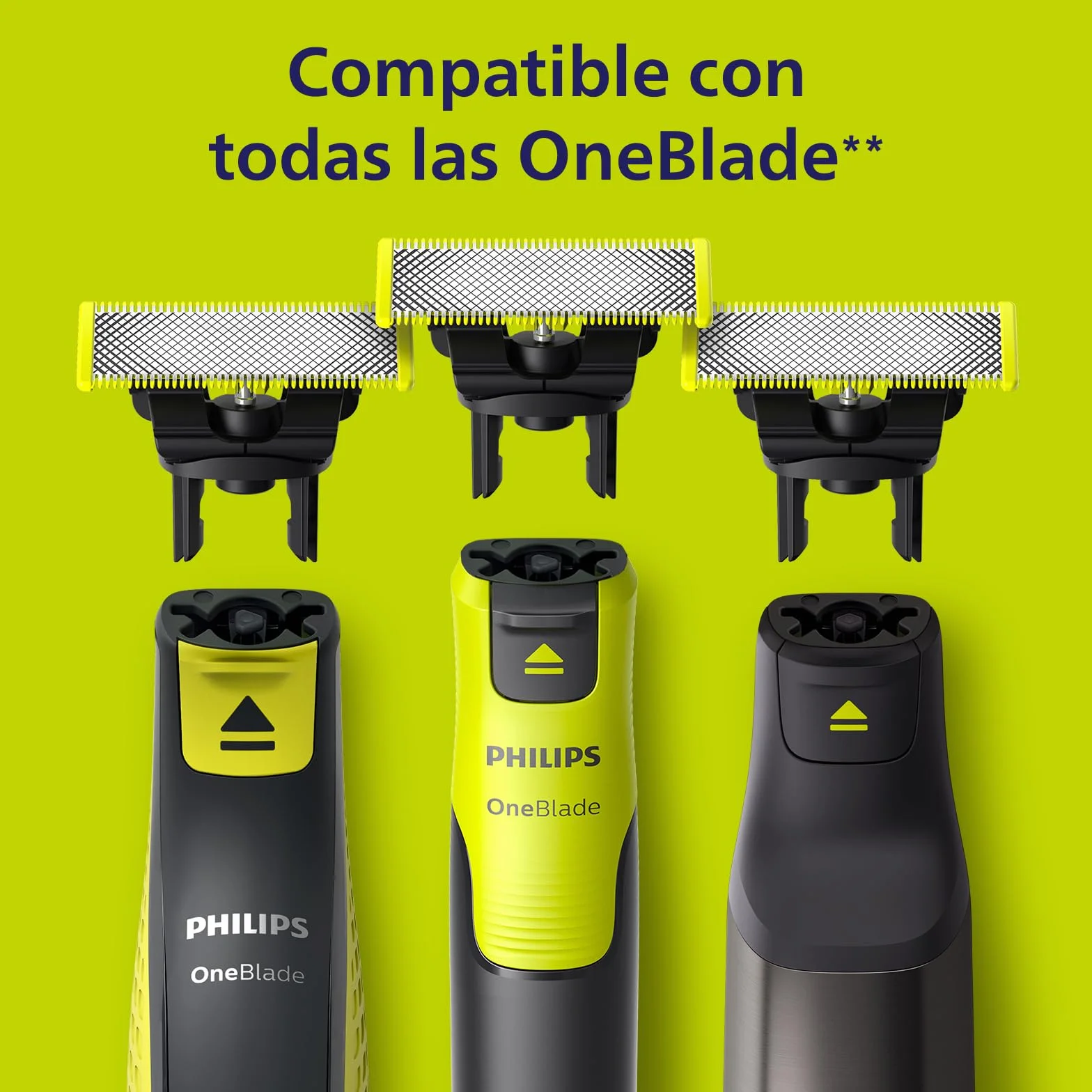 Philips OneBlade Original 360 cuchillas compatibles OneBlade Pro 4 unidades QP440/50