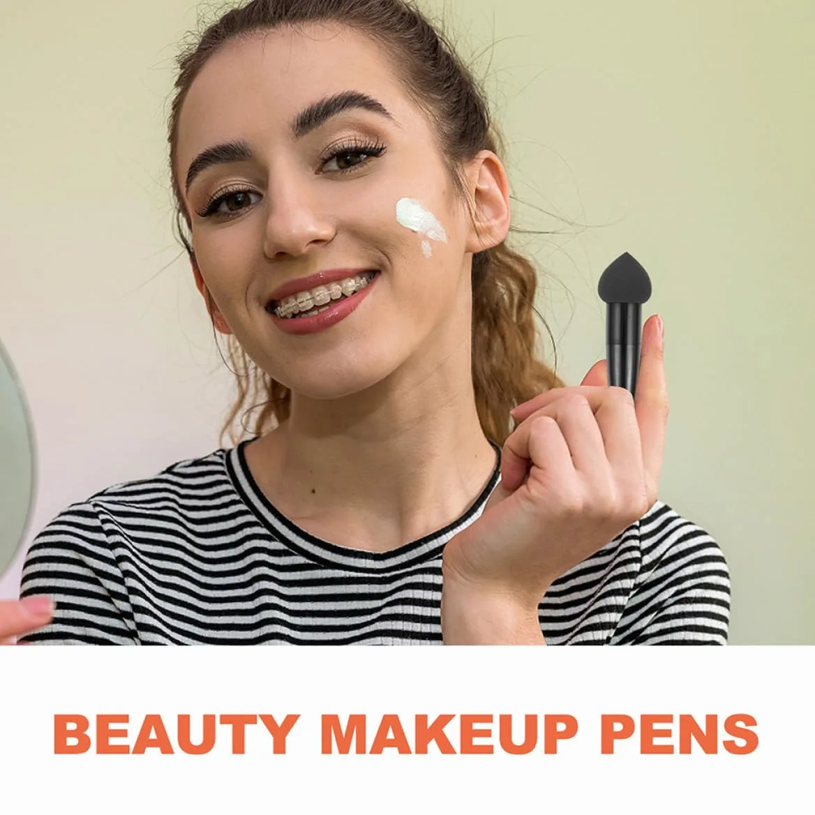 6piezas Esponjas de Maquillaje Forma de Bolígrafo Portátiles para Aplicación Precisa Cómodas y Duraderas Kit para Uso Diario y Profesional